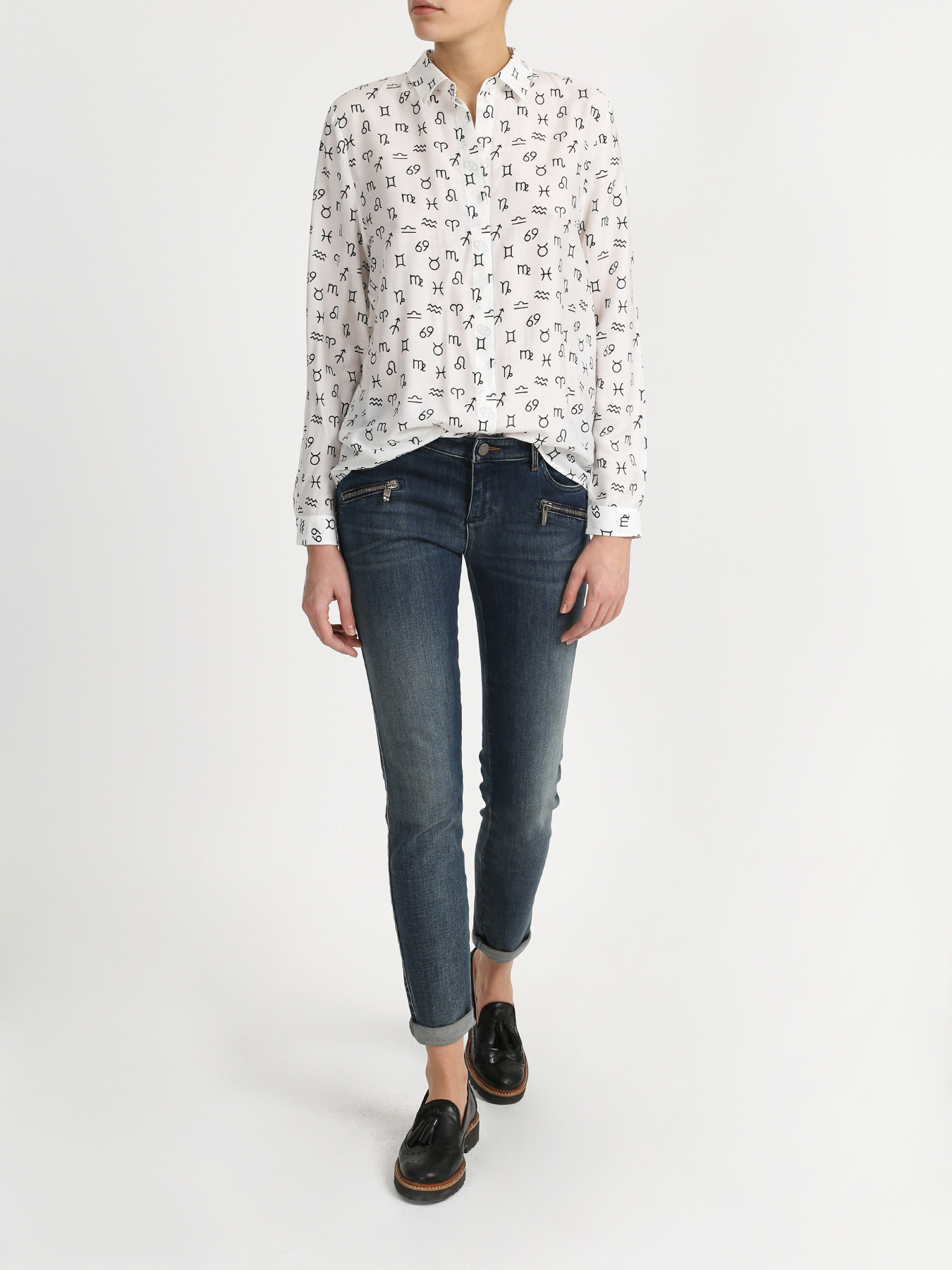 

HUGO Рубашка Elfisia из смеси вискозы и шелка, 1914;belyy, Рубашка Elfisia из смеси вискозы и шелка