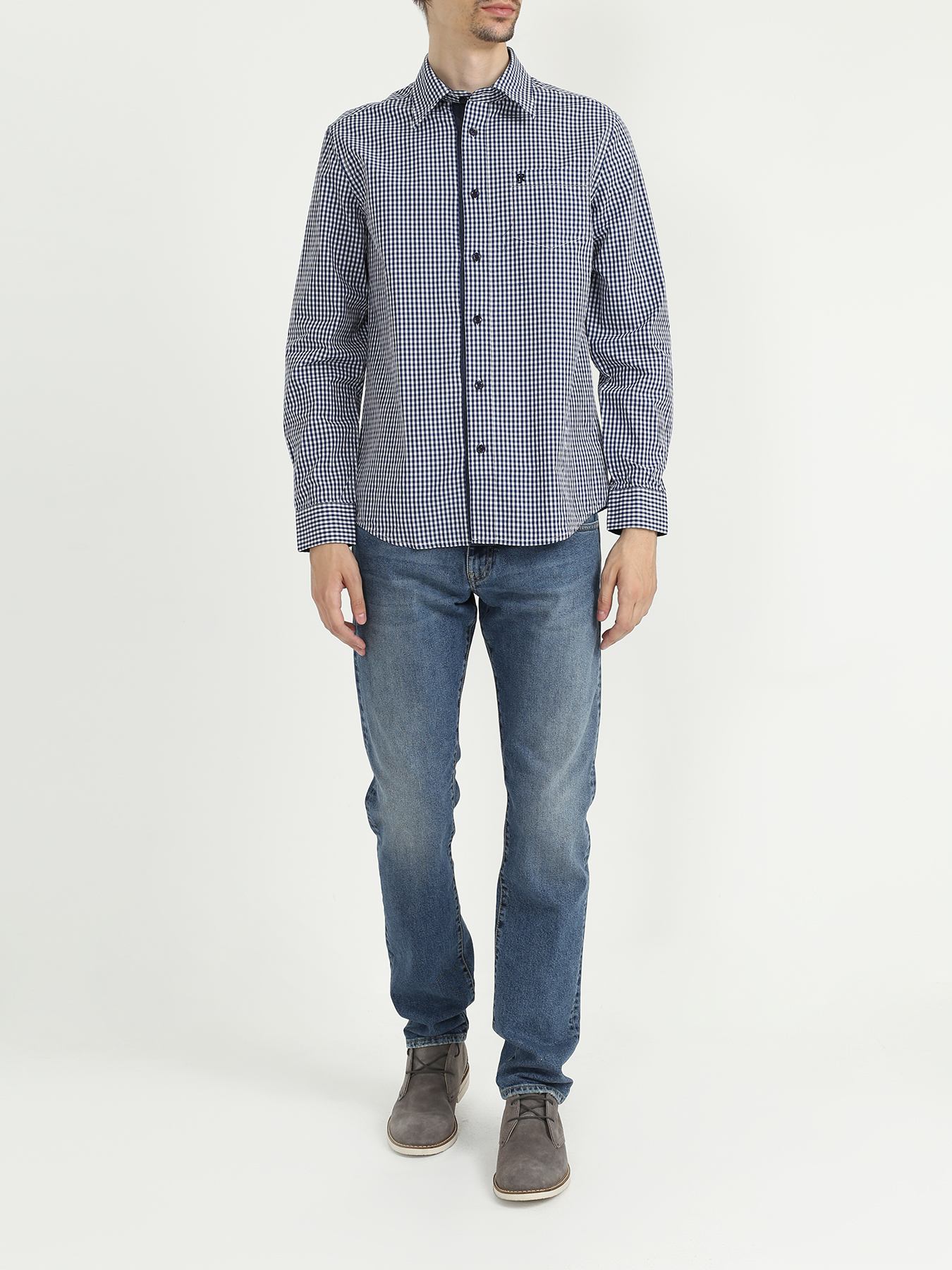 

Ritter Jeans Клетчатая рубашка, Temno_siniy, Клетчатая рубашка