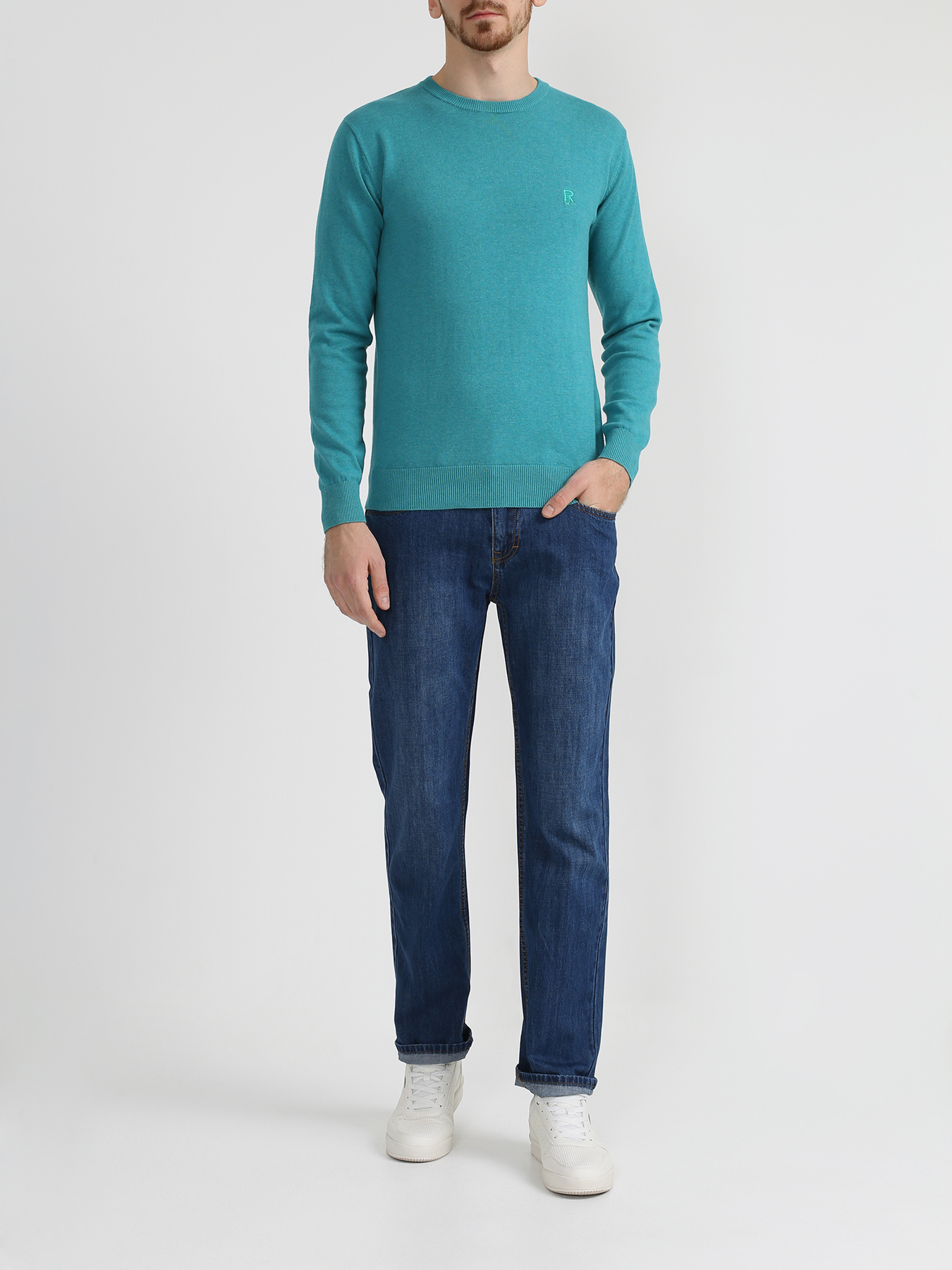 

Ritter Jeans Хлопковый джемпер, Biryuzovyy, Хлопковый джемпер
