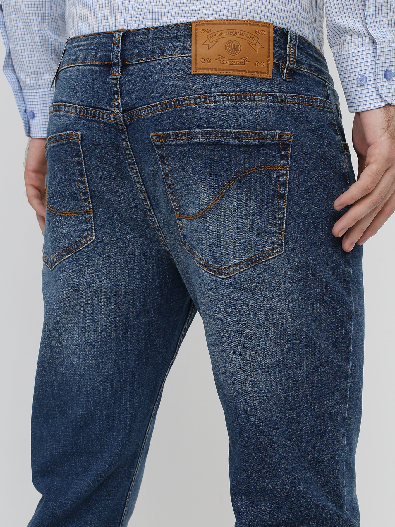 Alessandro Manzoni Мужские джинсы 319690-016 Фото 4