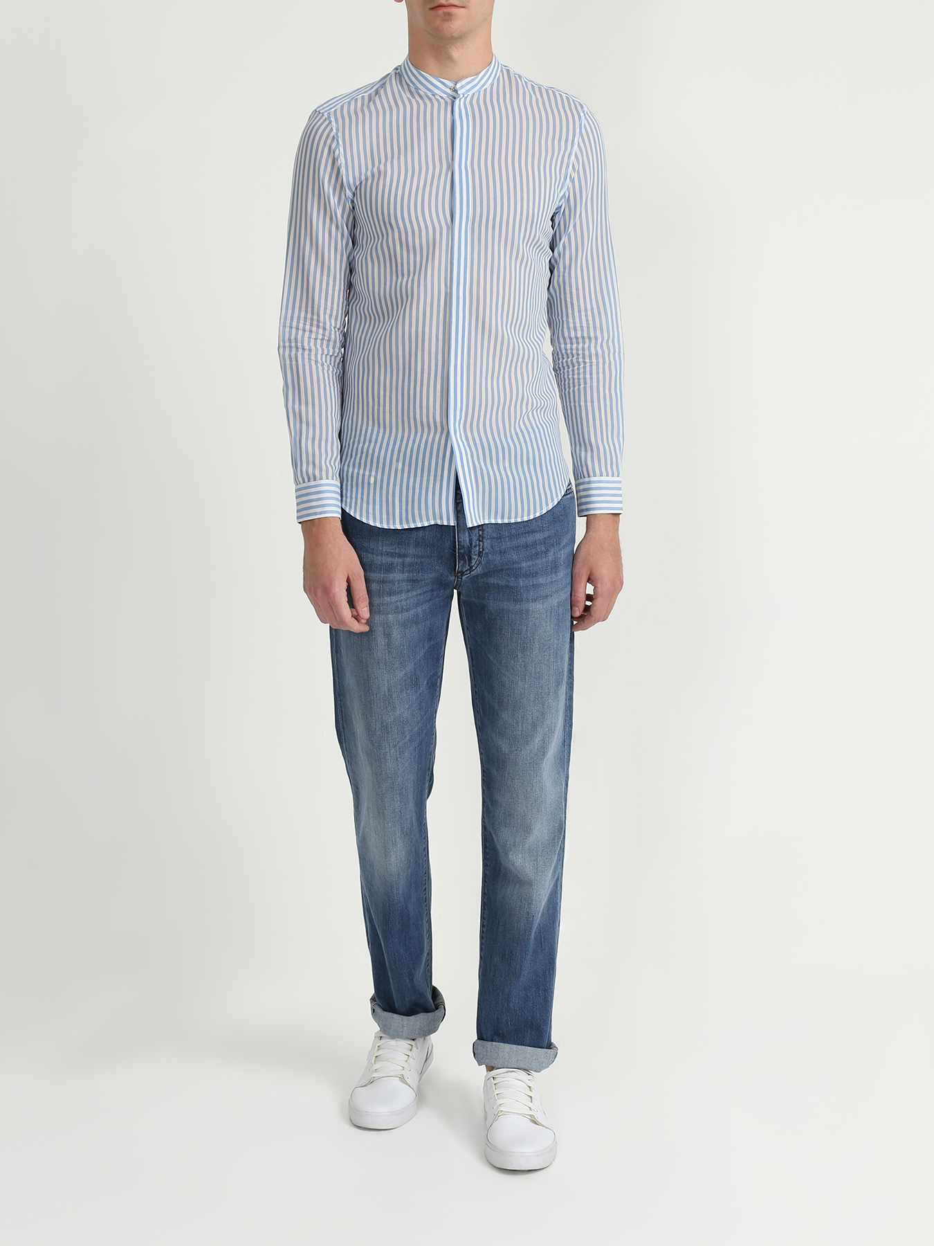 

Emporio Armani Рубашка в полоску, Siniy, Рубашка в полоску