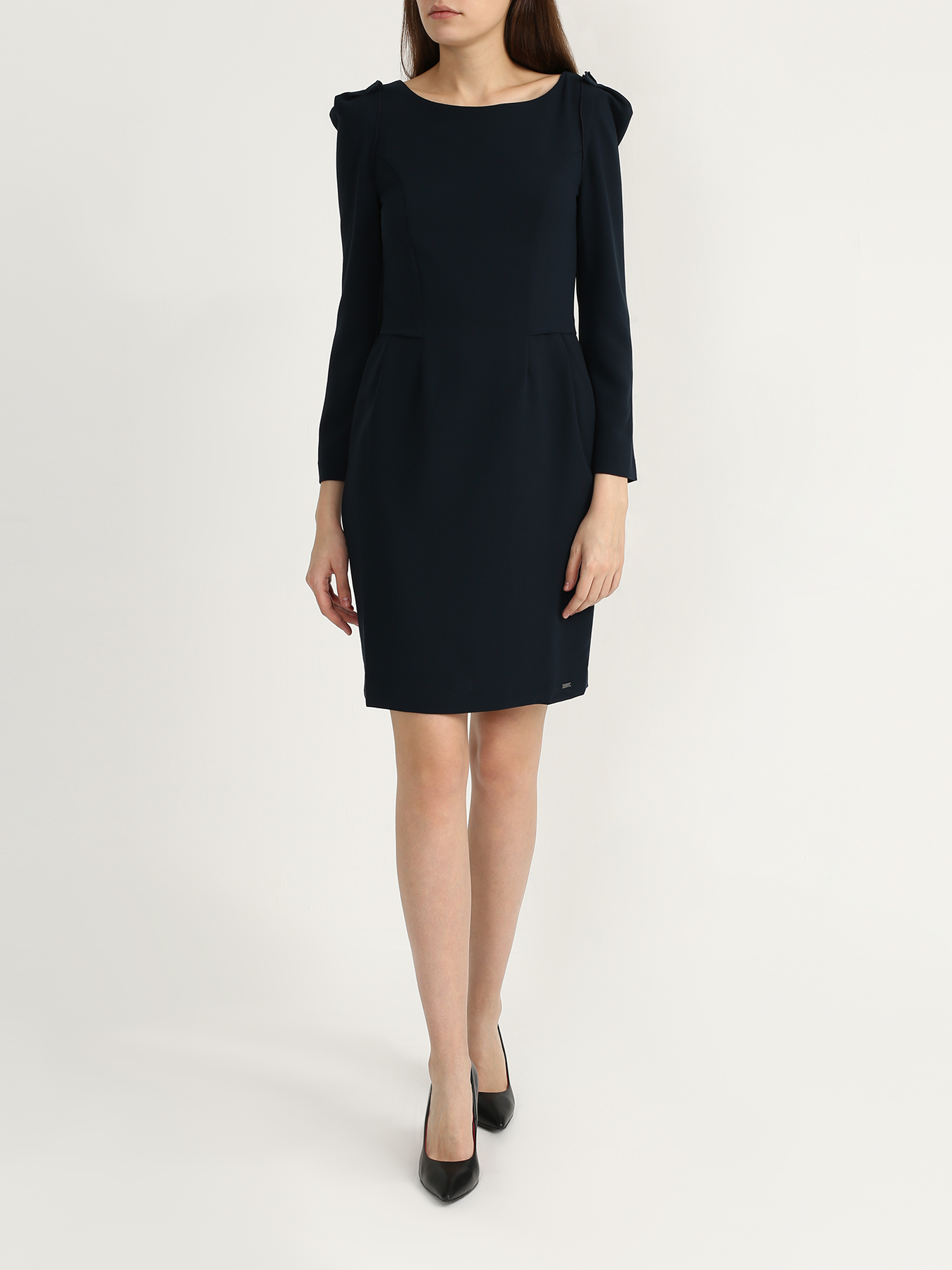 

Armani Exchange Однотонное платье, Siniy, Однотонное платье