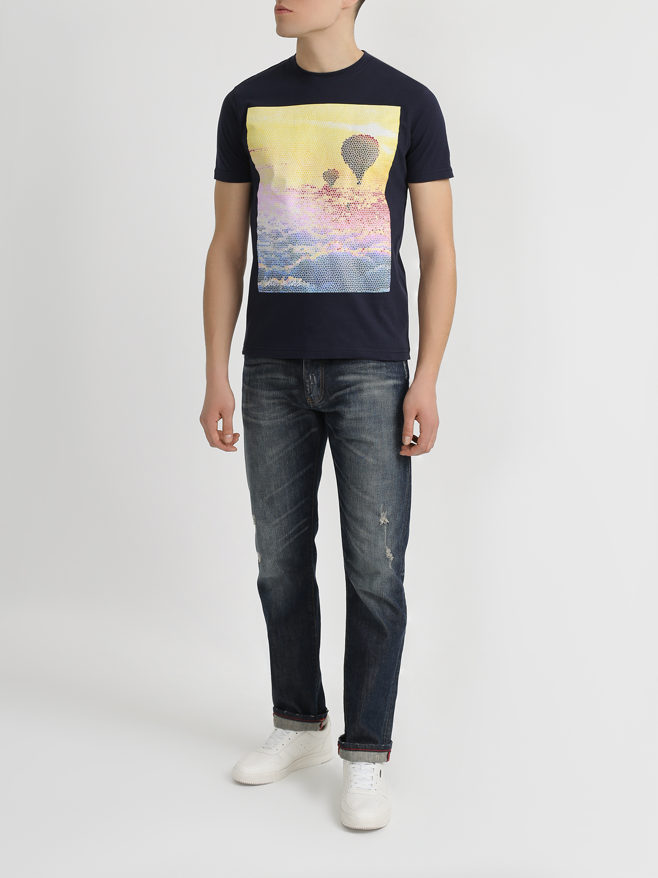 Ritter Jeans Хлопковая футболка с принтом 322481-025 Фото 1