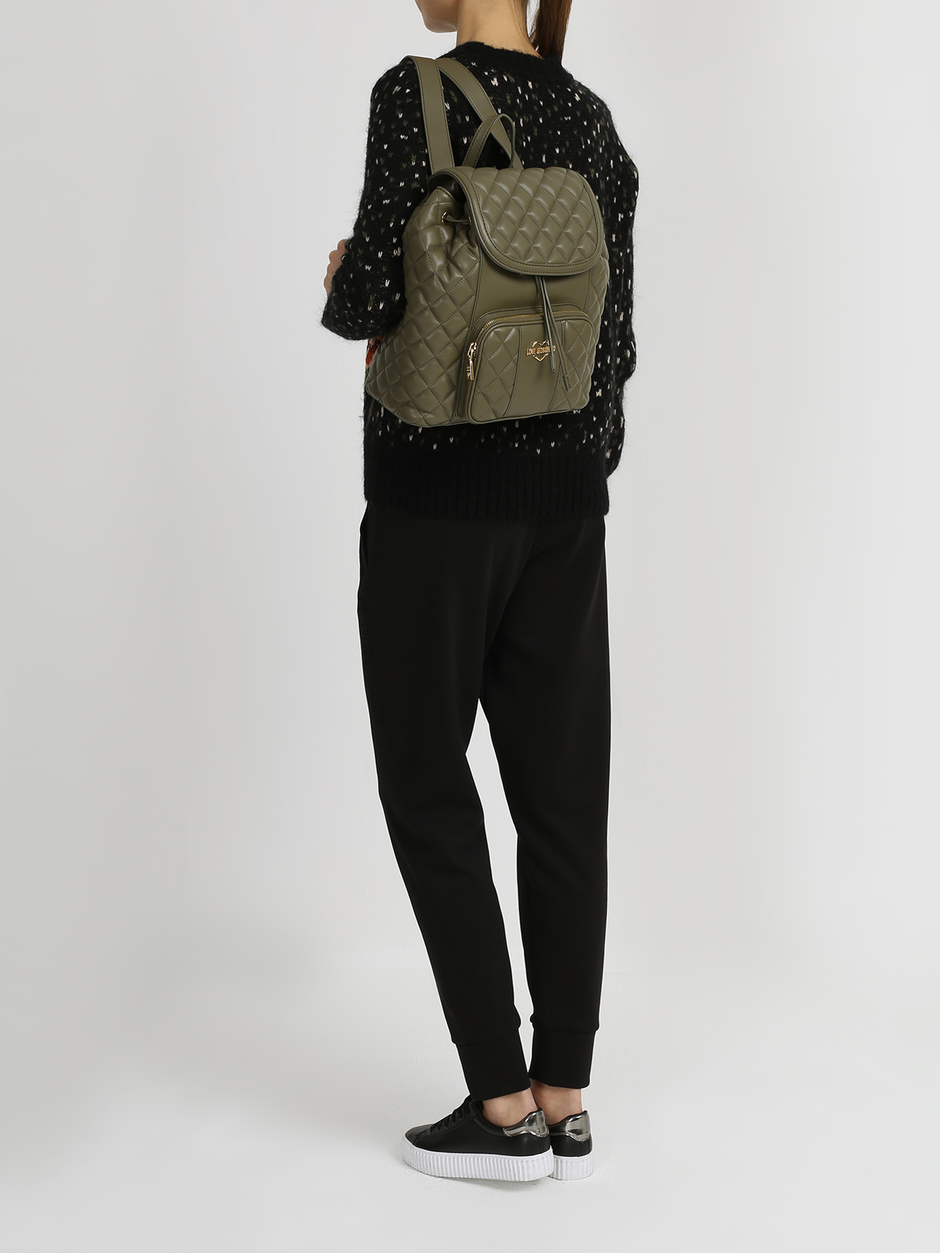 

Love Moschino Стеганый рюкзак, Khaki, Стеганый рюкзак