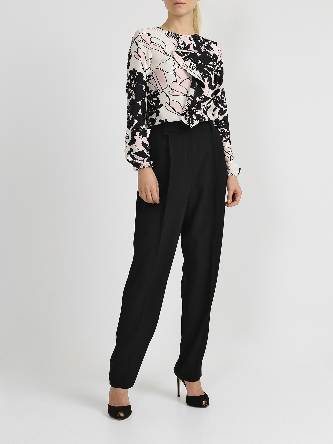 

Emporio Armani Женские однотонные брюки, Chernyy, Женские однотонные брюки