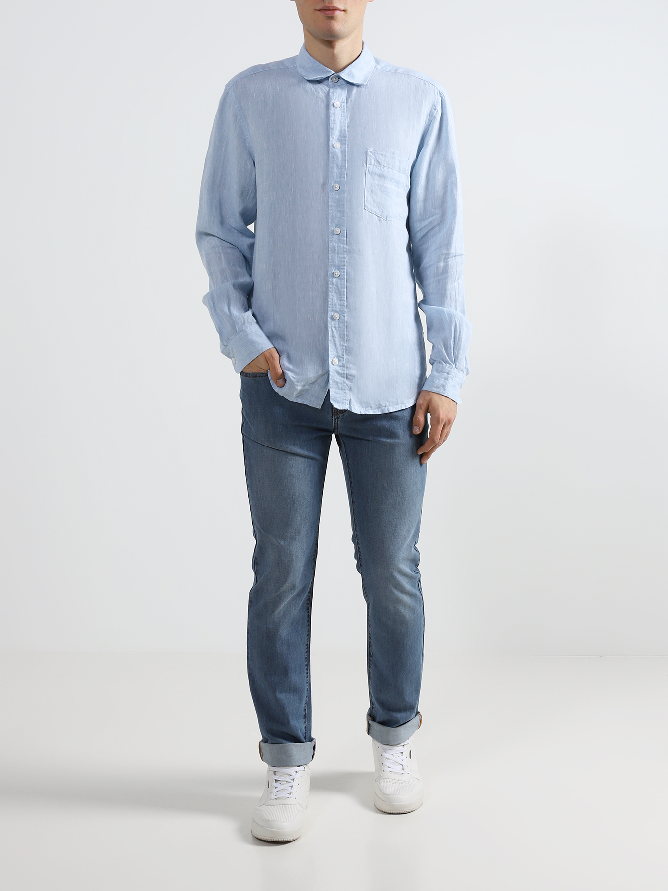 Alessandro Manzoni Jeans Мужская рубашка 328104-028