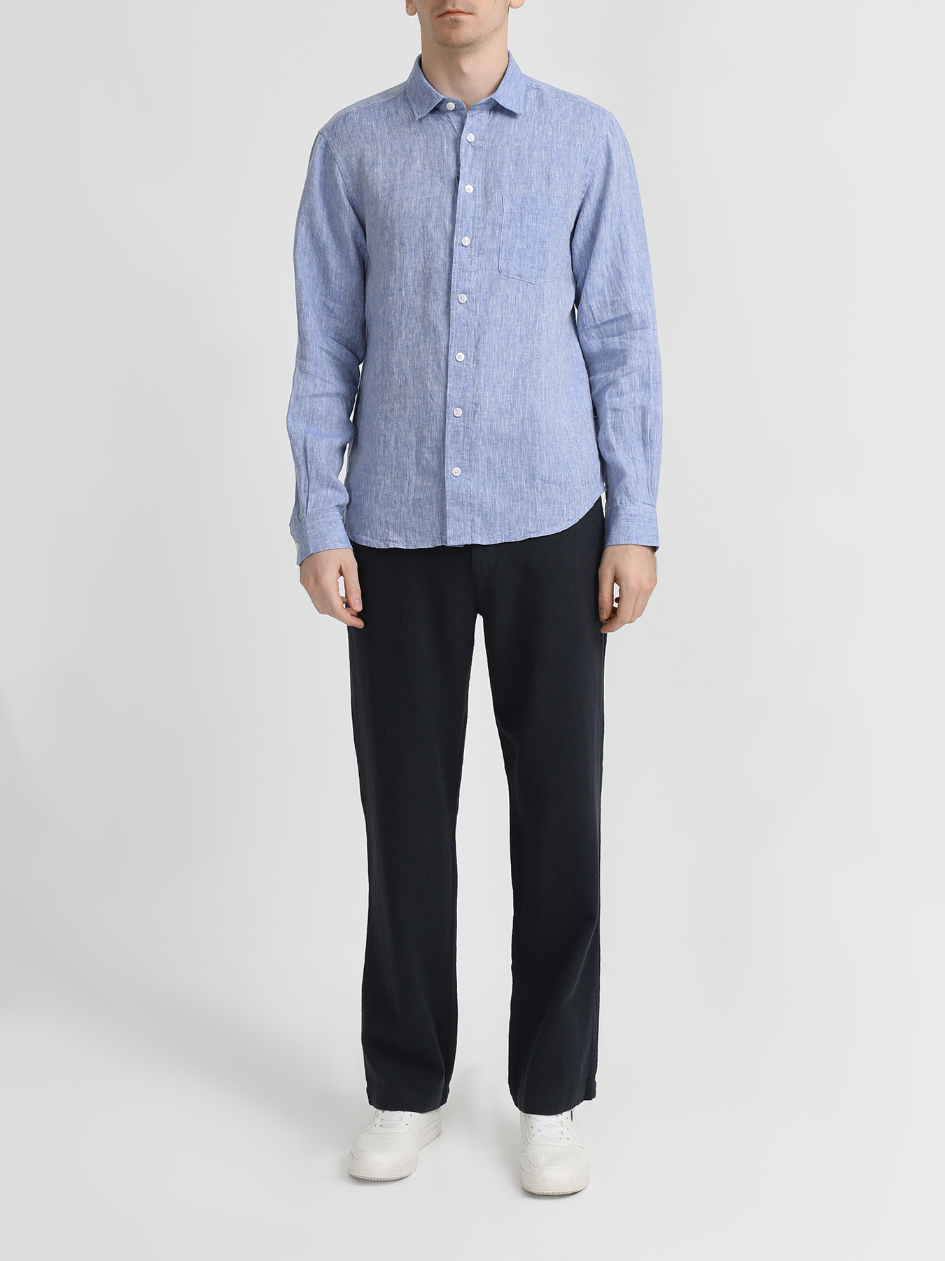 Alessandro Manzoni Jeans Льняная рубашка 328109-025 Фото 1