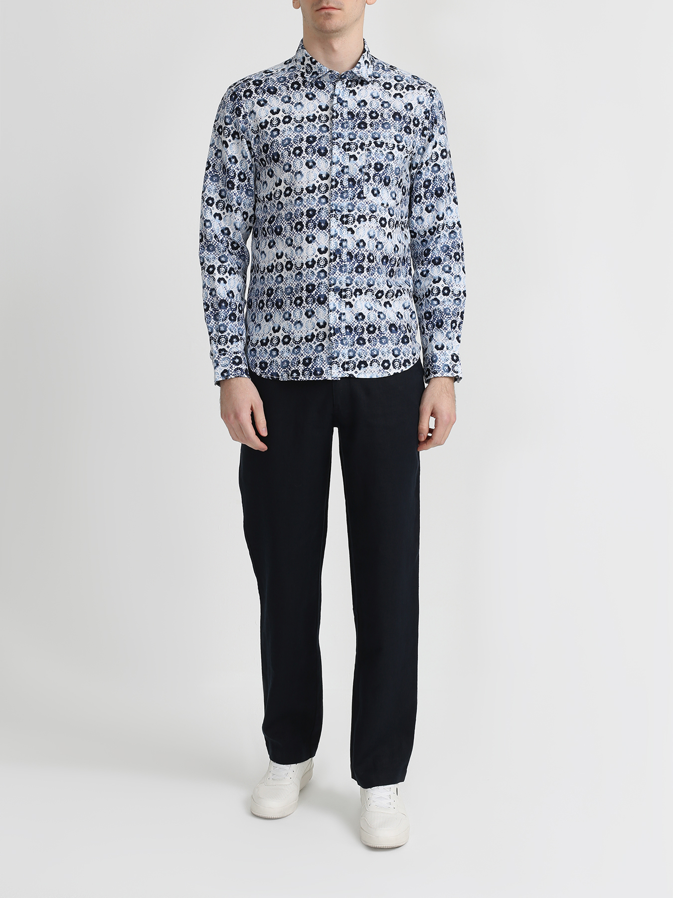 

Alessandro Manzoni Jeans Льняные брюки, Temno_siniy, Льняные брюки
