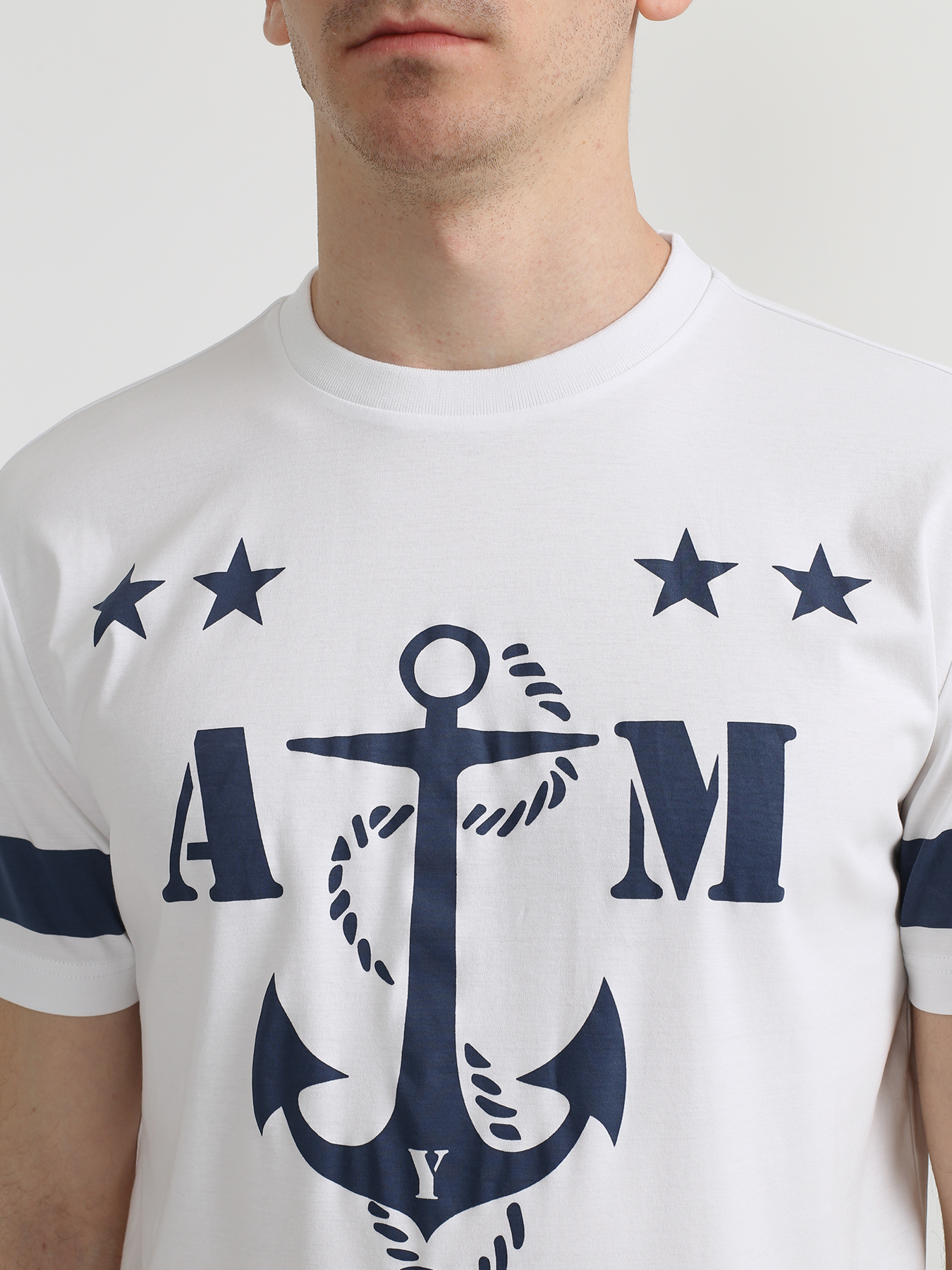 Alessandro Manzoni Yachting Хлопковая футболка с узорами 332051-025 Фото 3