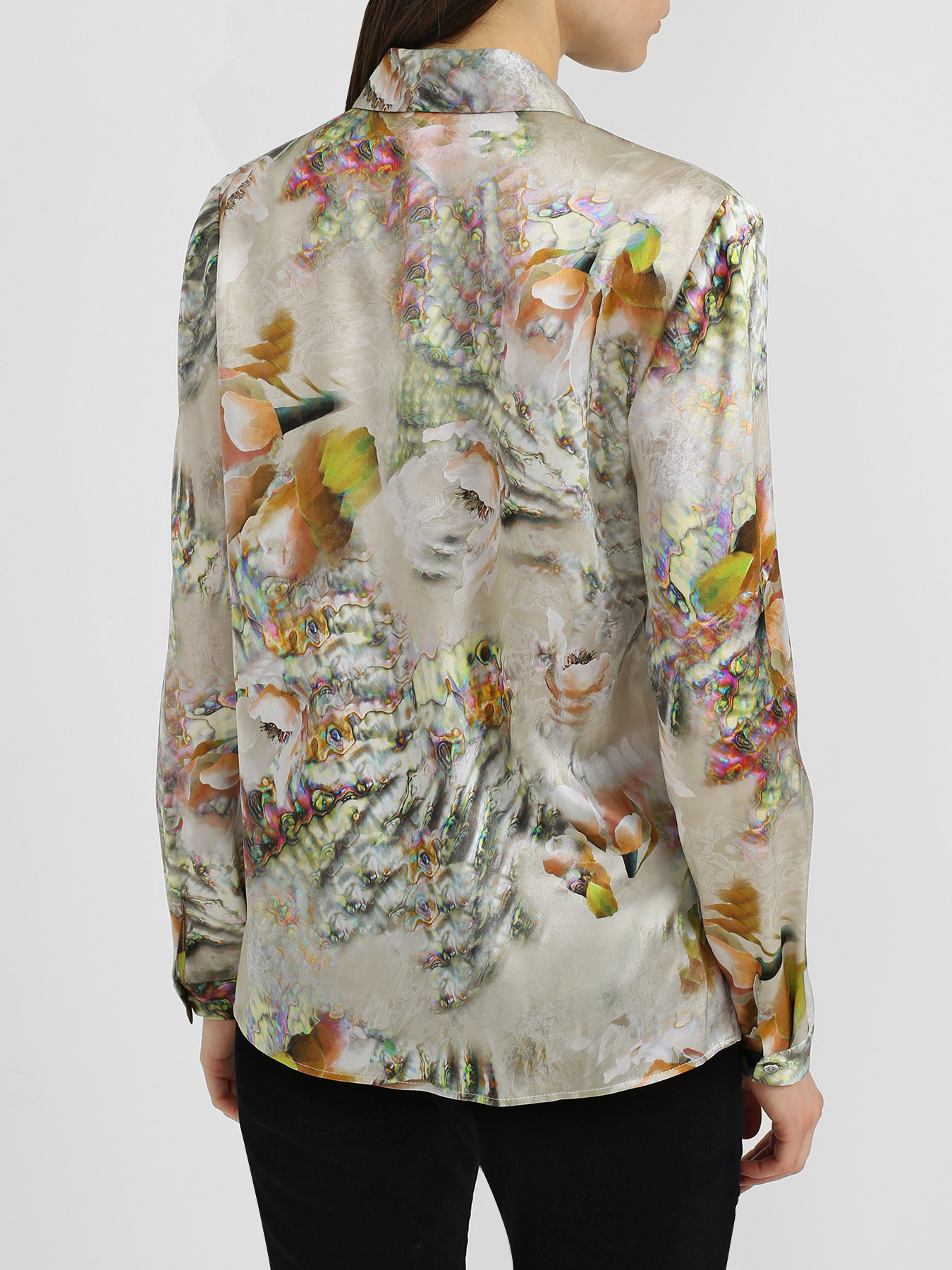Korpo Collezioni Шелковая рубашка с цветочным узором 334386-021 Фото 2
