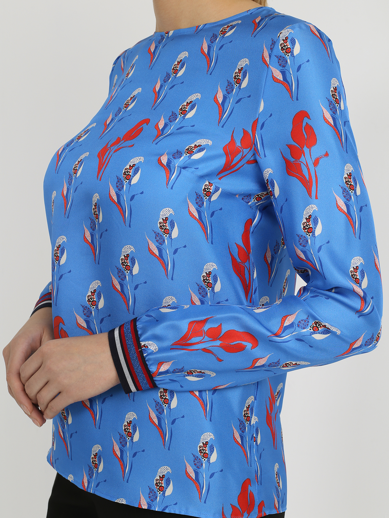 Korpo Шелковая блузка с цветочным узором 334396-023 Фото 3