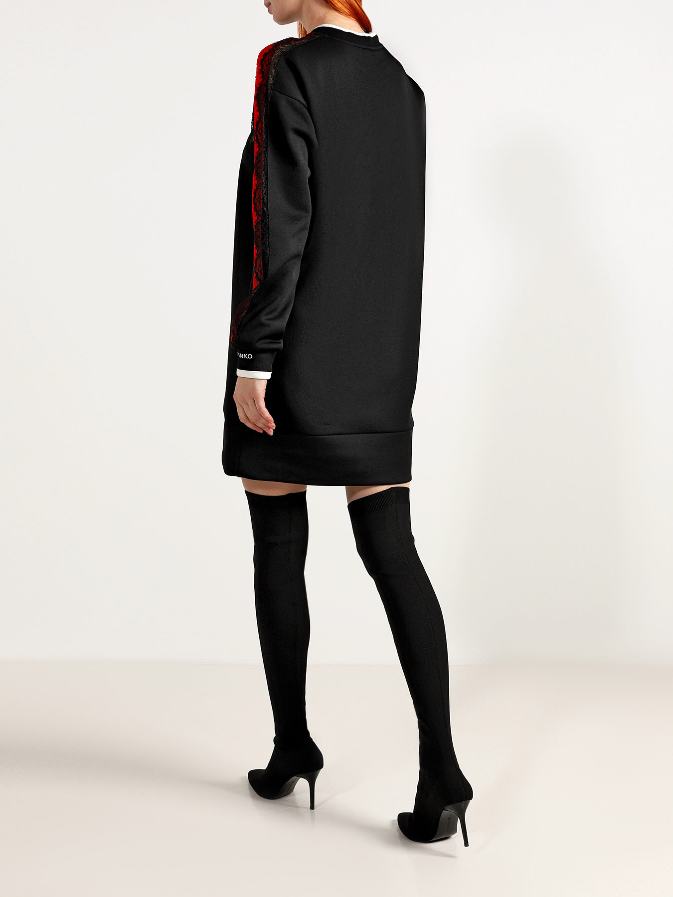 

Pinko Мини-платье с длинным рукавом, Chernyy, Мини-платье с длинным рукавом