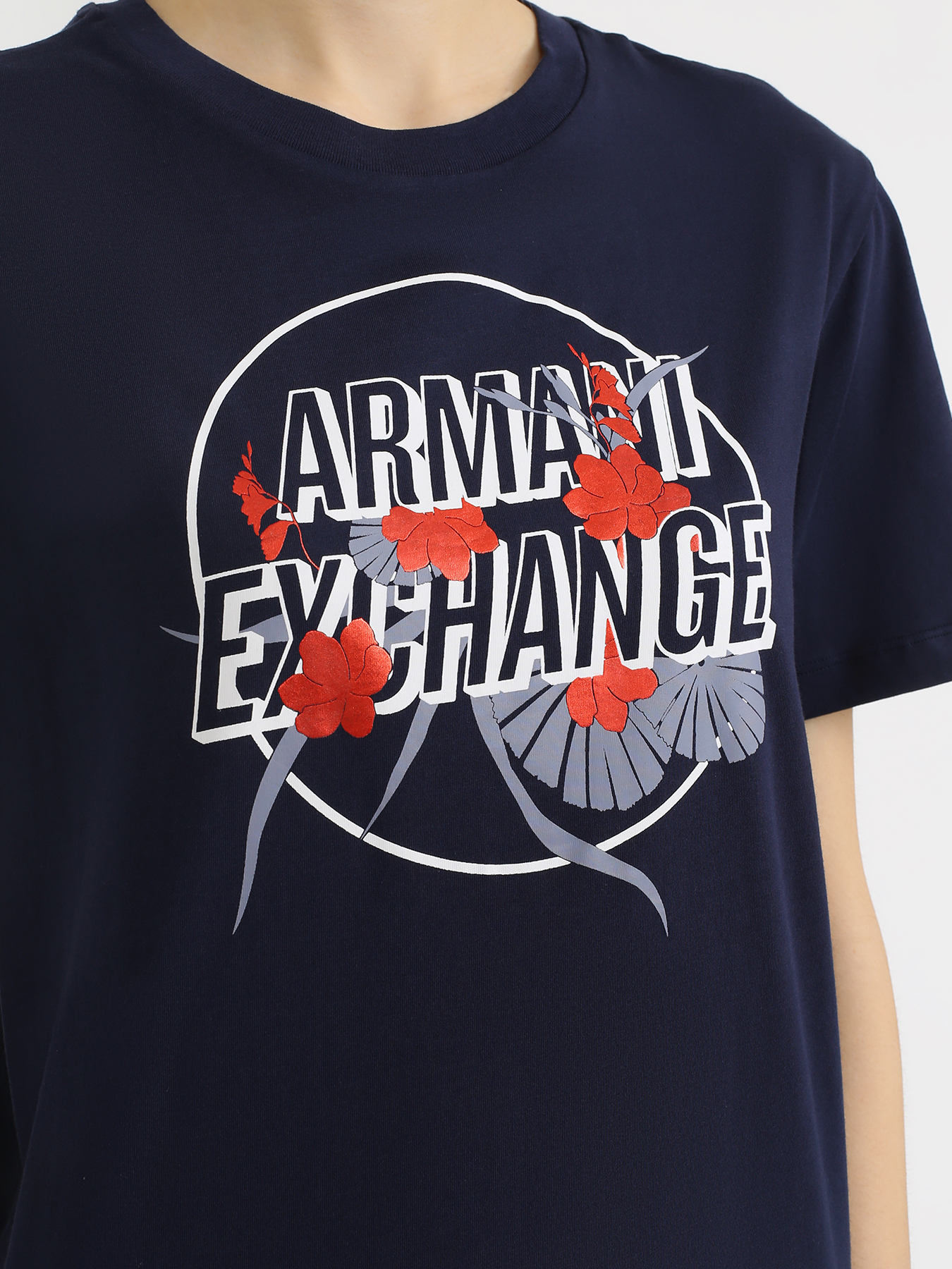 

Armani Exchange Хлопковая футболка, Temno_siniy, Хлопковая футболка