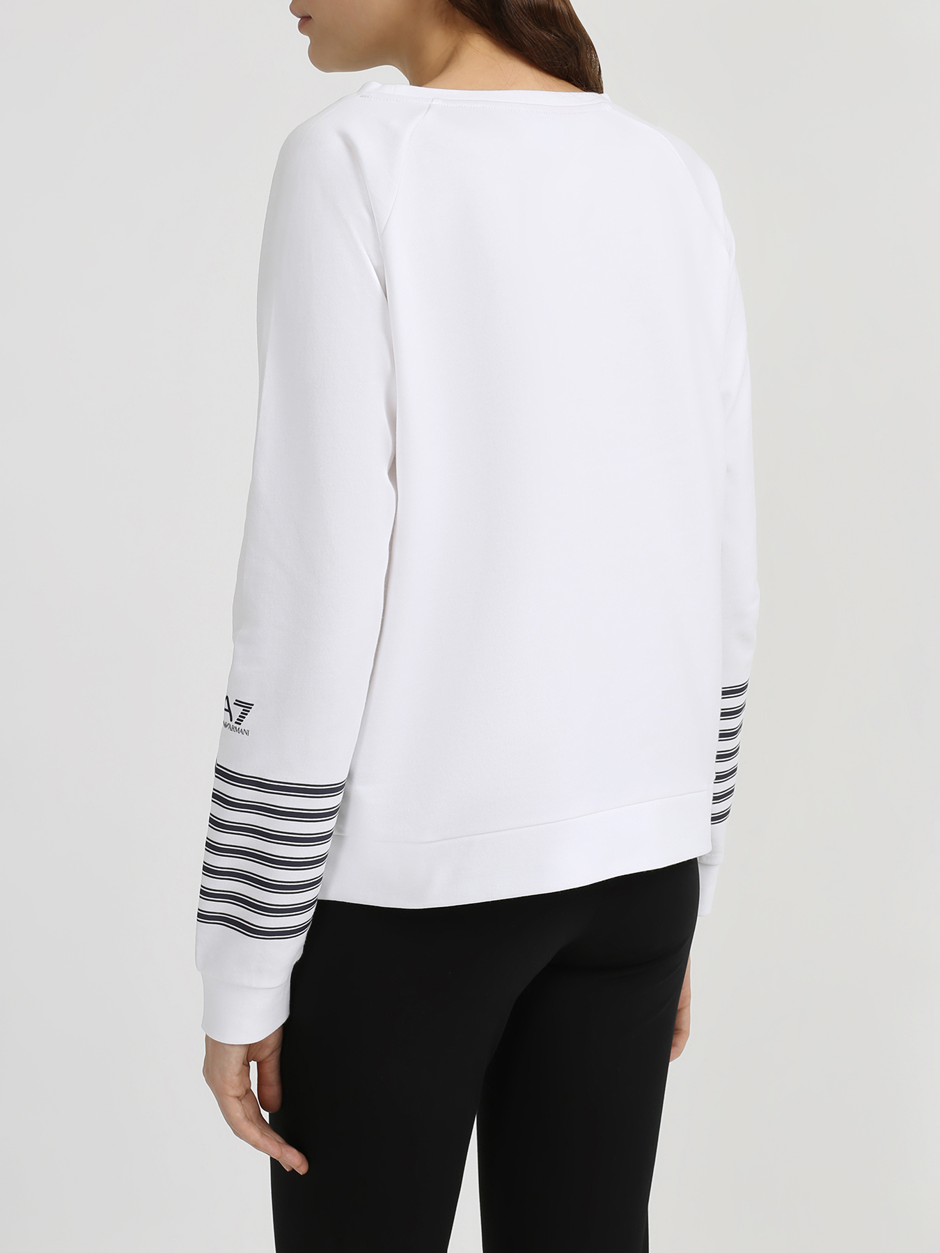 

EA7 Emporio Armani Джемпер с полосками, Belyy, Джемпер с полосками
