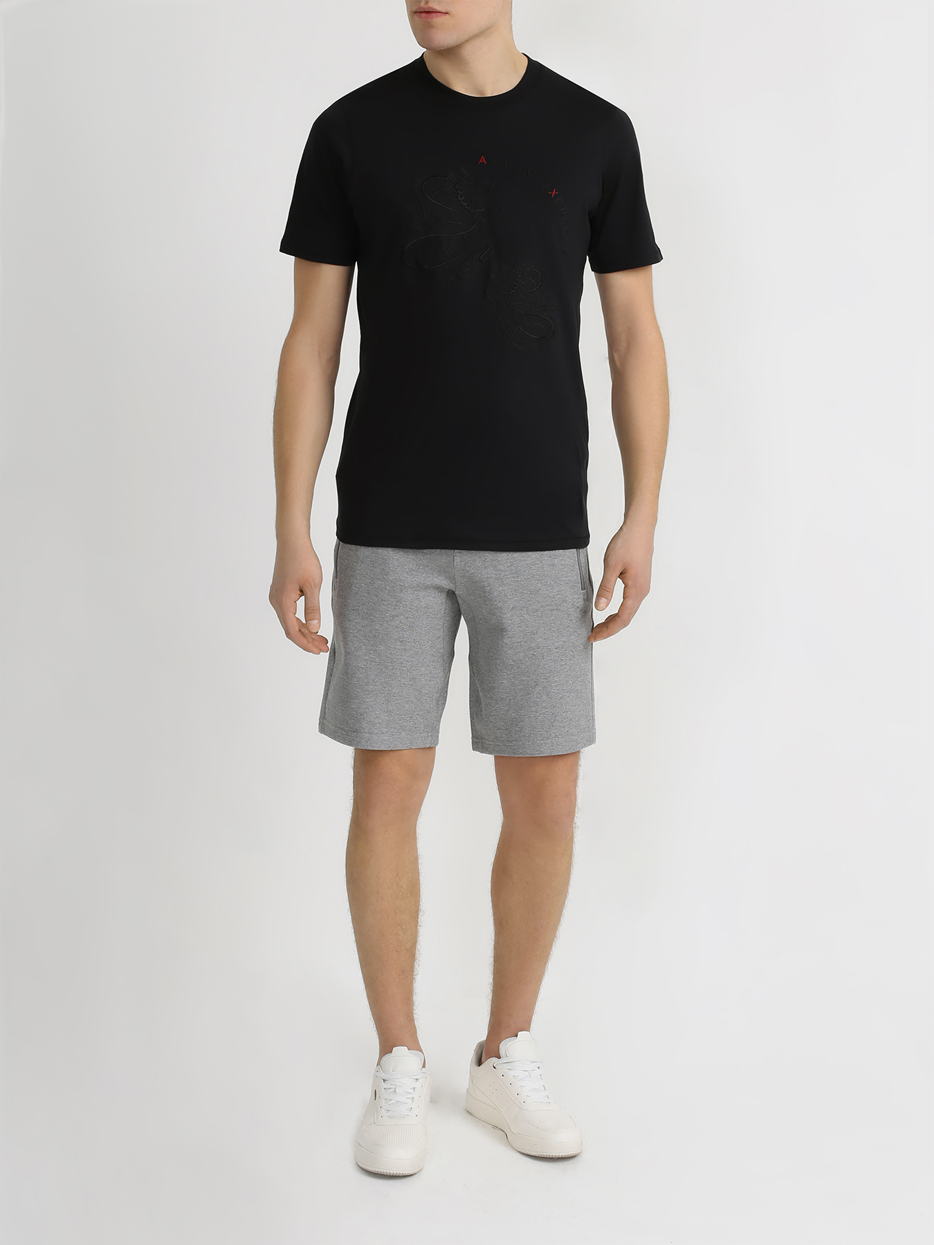 

Armani Exchange Шорты с молниями на карманах, Seryy, Шорты с молниями на карманах