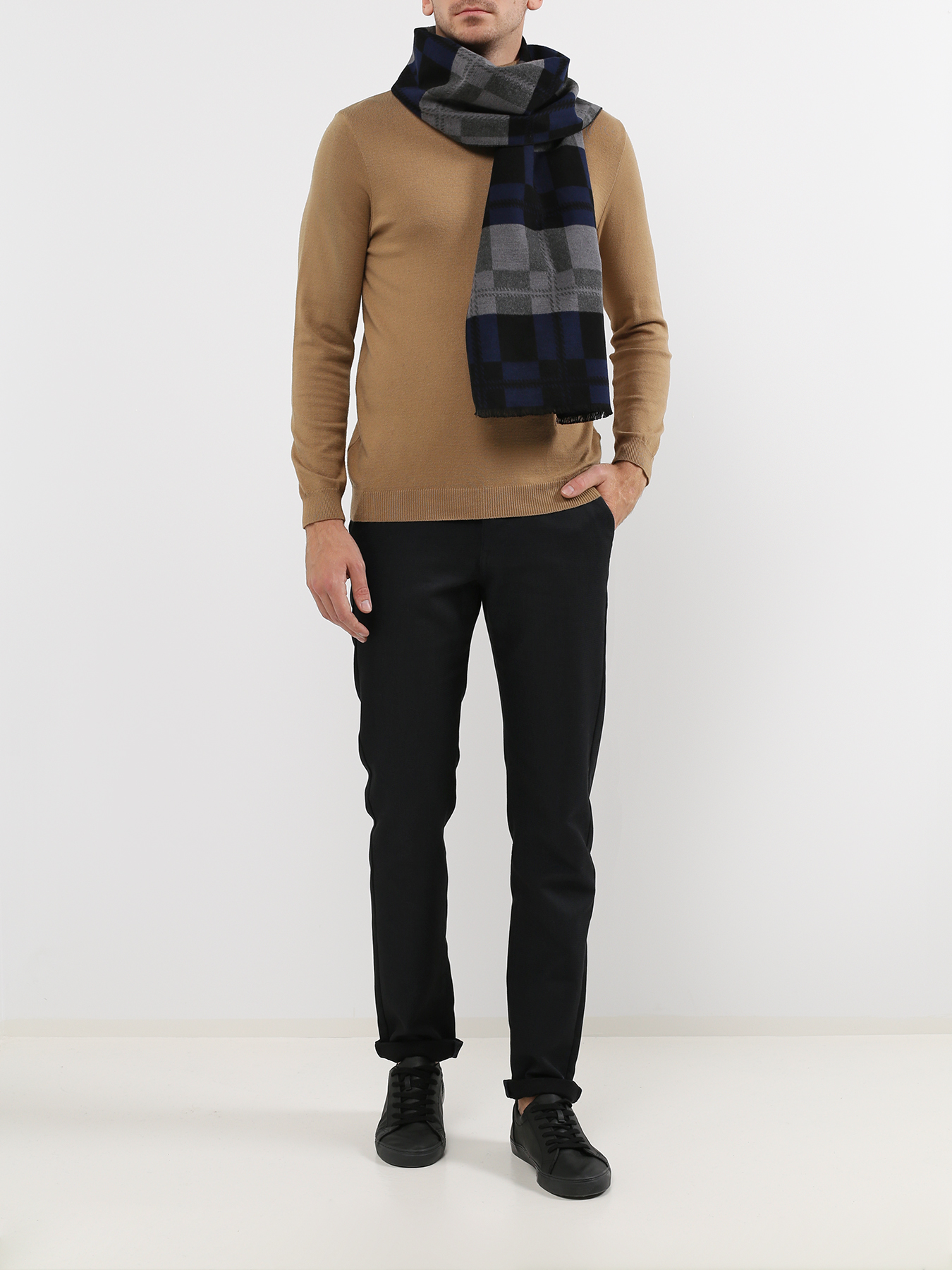 

Alessandro Manzoni Jeans Хлопковый шарф, Siniy, Хлопковый шарф