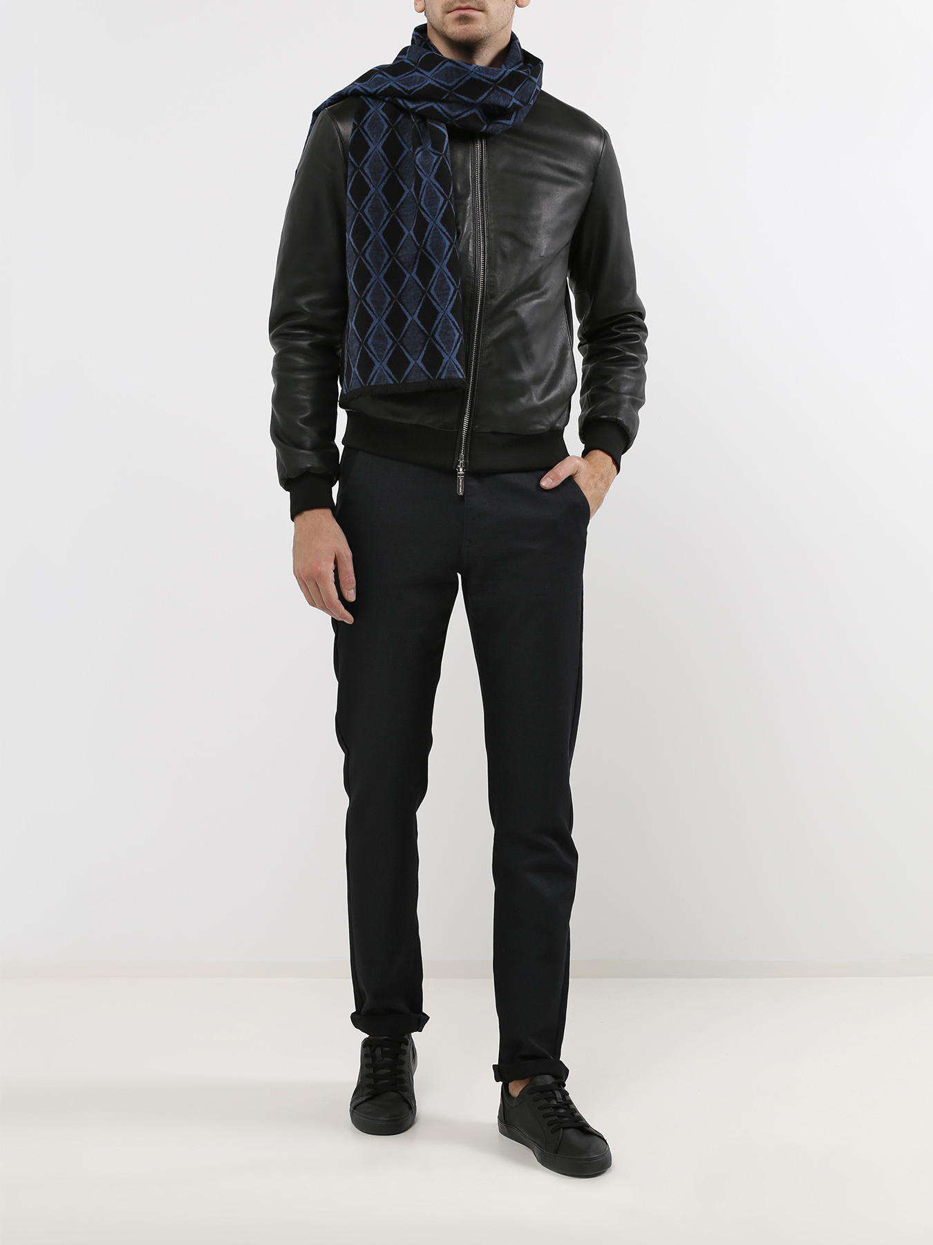 

Alessandro Manzoni Jeans Хлопковый шарф, Siniy, Хлопковый шарф