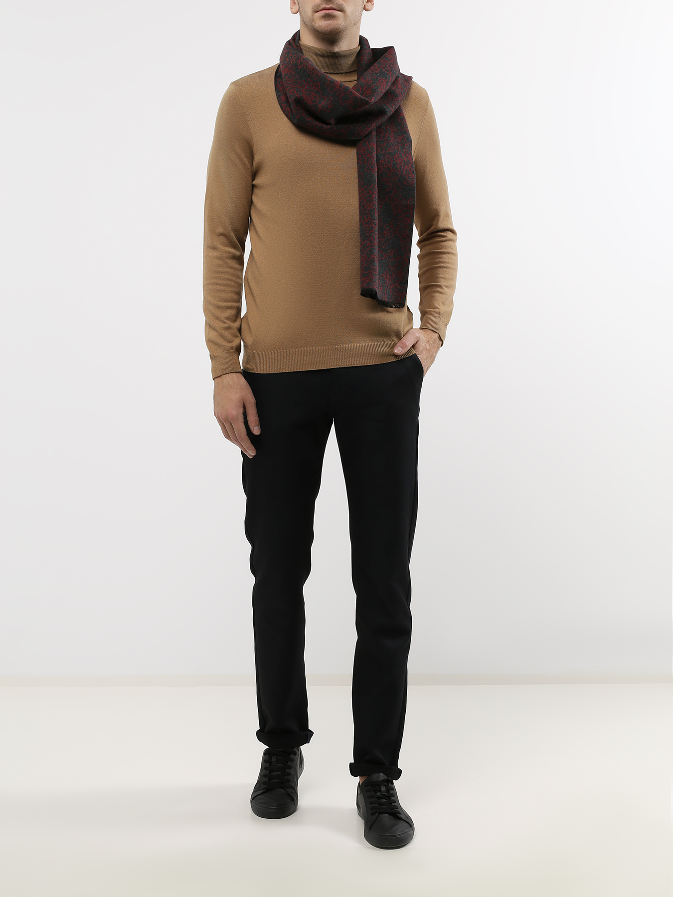 

Alessandro Manzoni Jeans Шарф с цветочным узором, Seryy, Шарф с цветочным узором