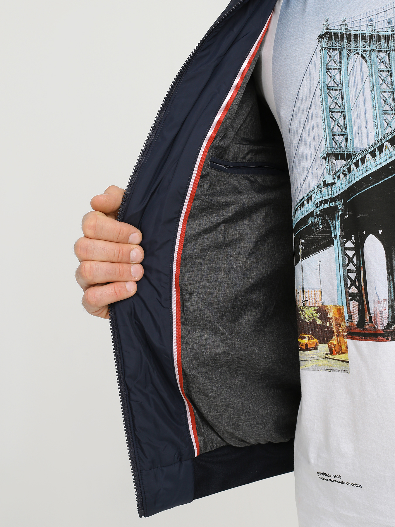 

Alessandro Manzoni Jeans Мужской бомбер, Siniy, Мужской бомбер