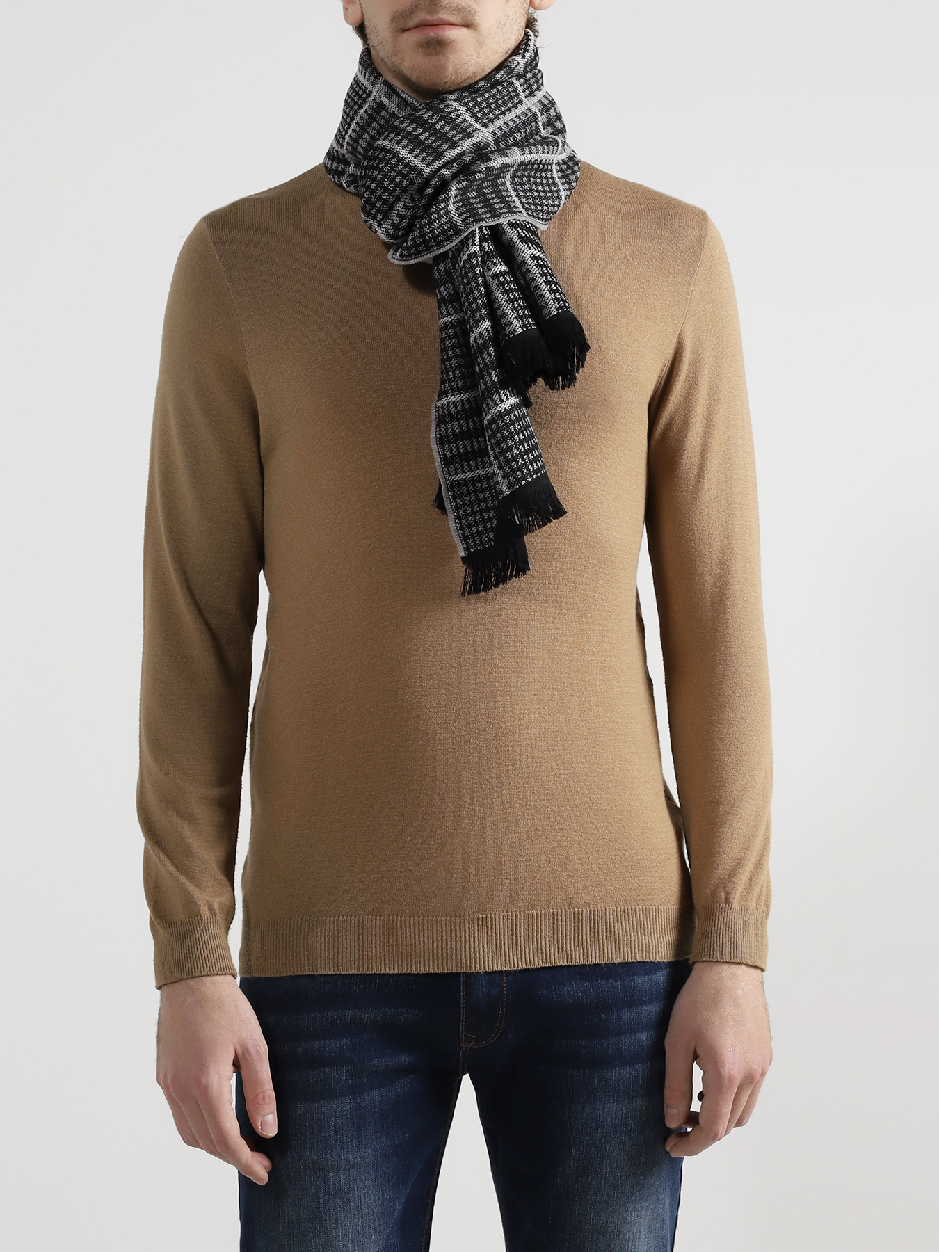 

Alessandro Manzoni Мужской шарф, Seryy, Мужской шарф