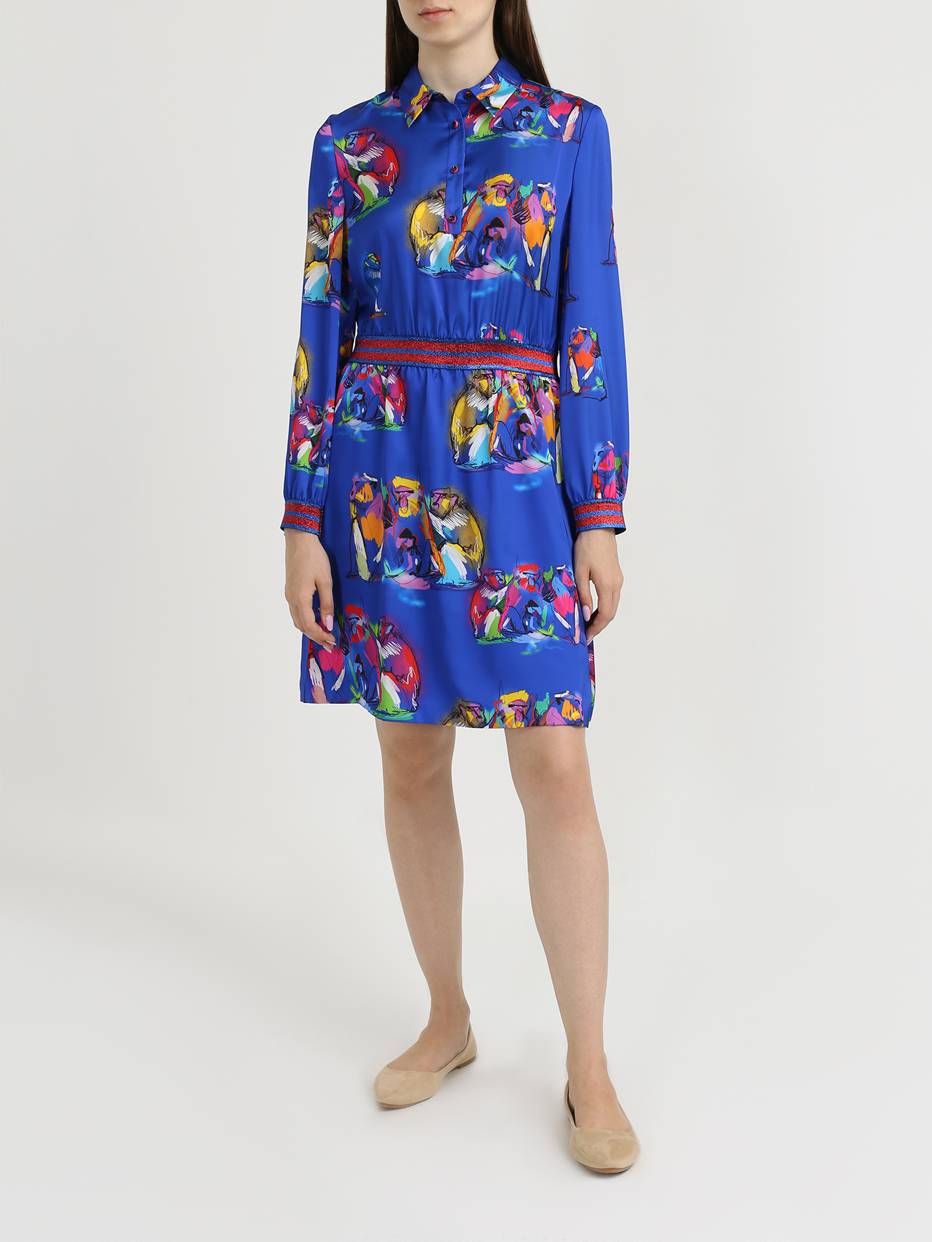 Платье с длинным рукавом