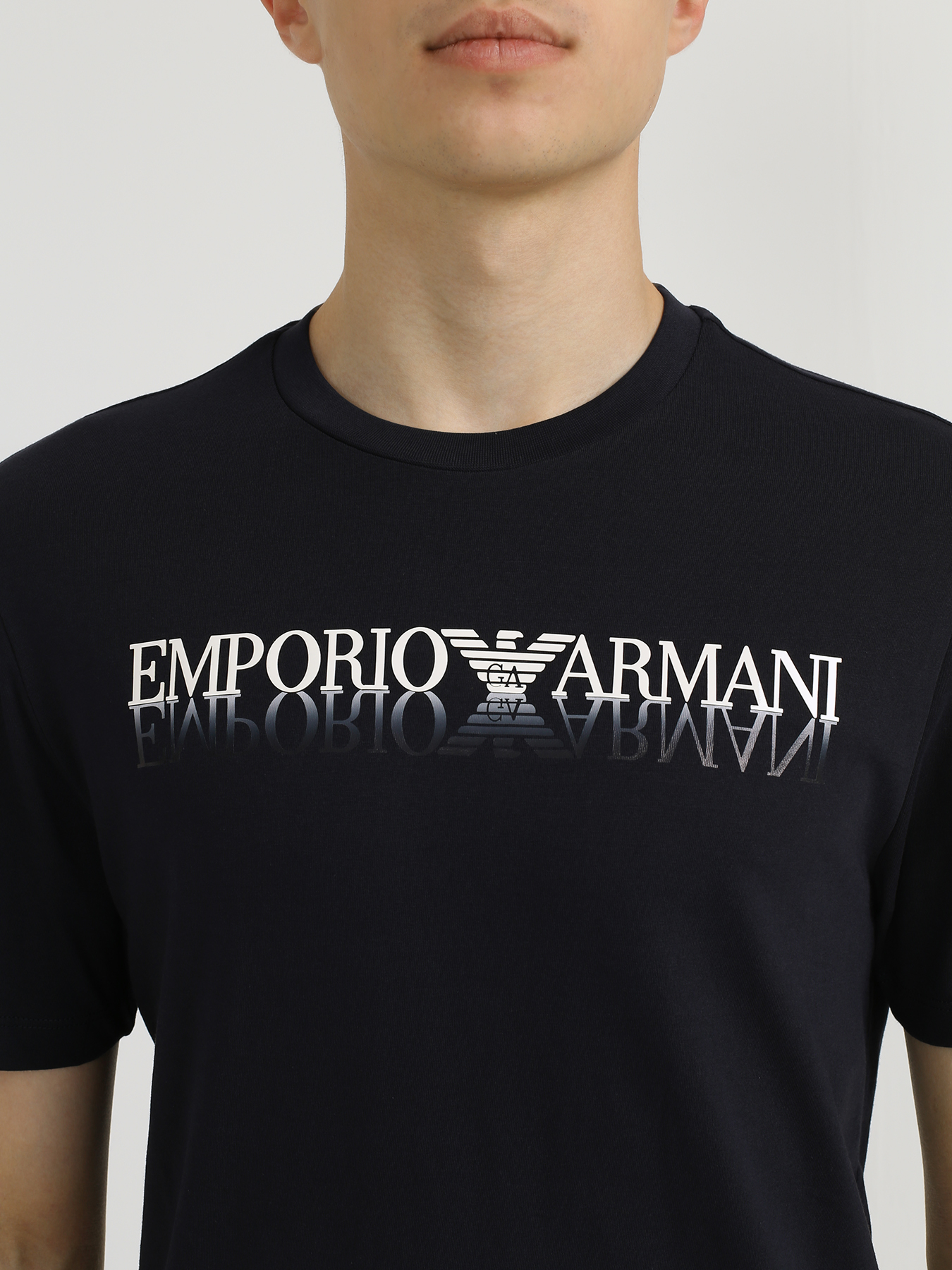 Emporio Armani Хлопковая футболка с лого 350176-045 Фото 3
