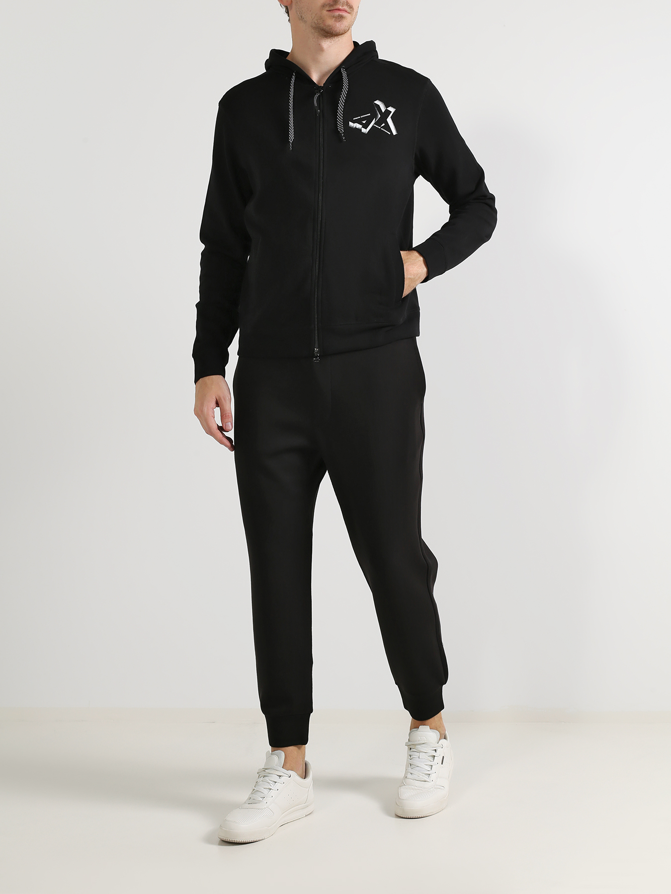 

Armani Exchange Толстовка на молнии, Chernyy, Толстовка на молнии