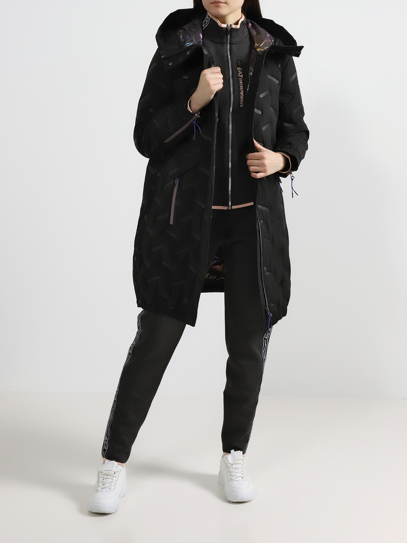 

EA7 Emporio Armani Удлиненная куртка, Chernyy, Удлиненная куртка