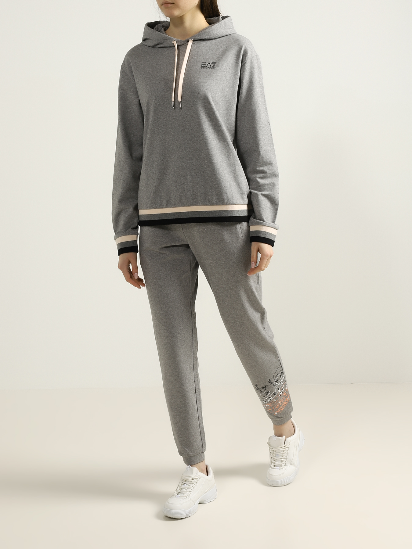 

EA7 Emporio Armani Худи с капюшоном, Seryy, Худи с капюшоном