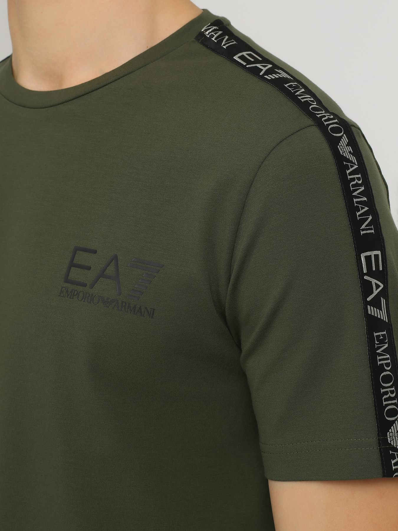 

EA7 Emporio Armani Футболка с лого, Khaki, Футболка с лого