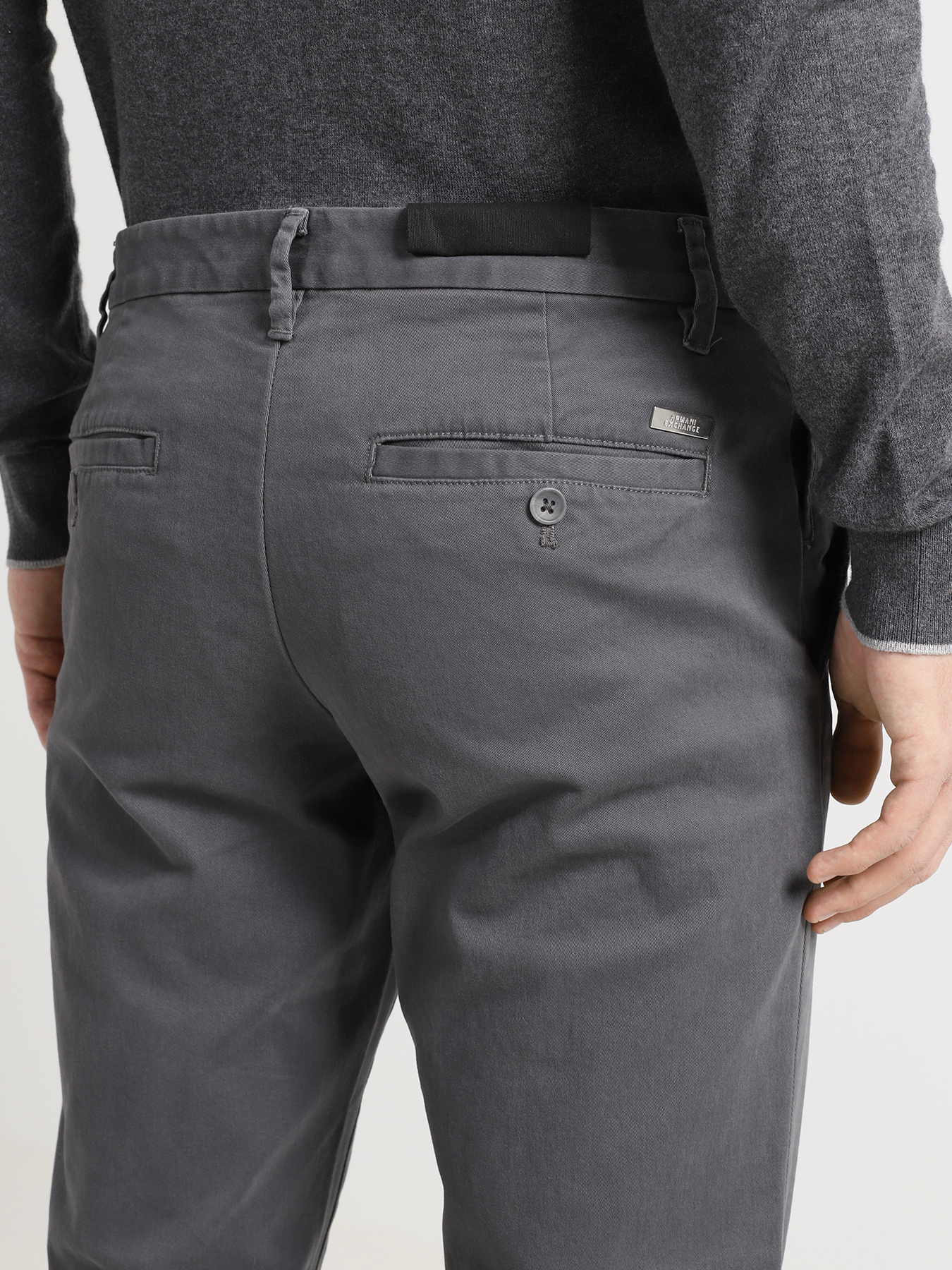 

Armani Exchange Однотонные брюки, Seryy, Однотонные брюки