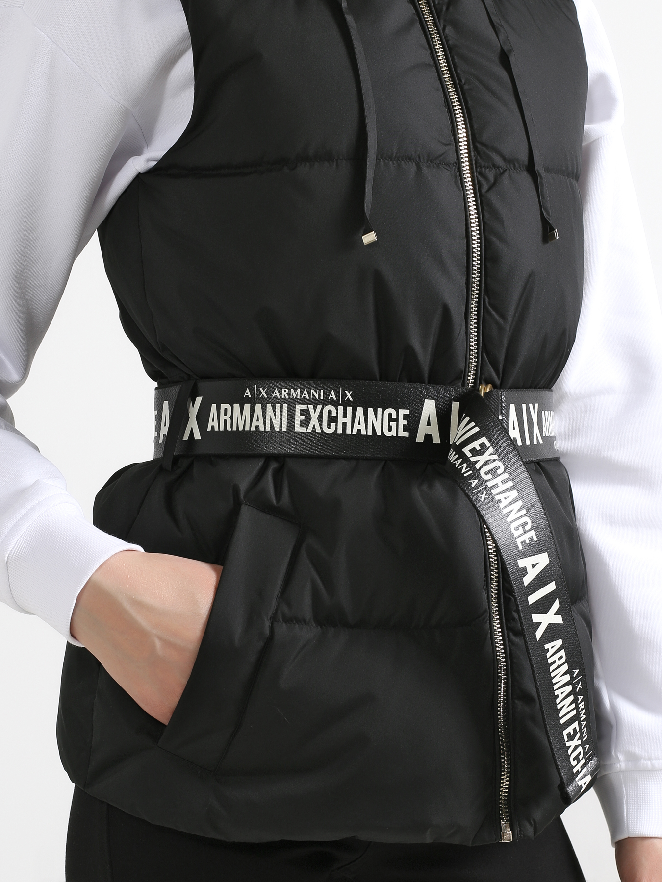 Armani Exchange Жилет с ремнем на поясе 353236-041 Фото 3