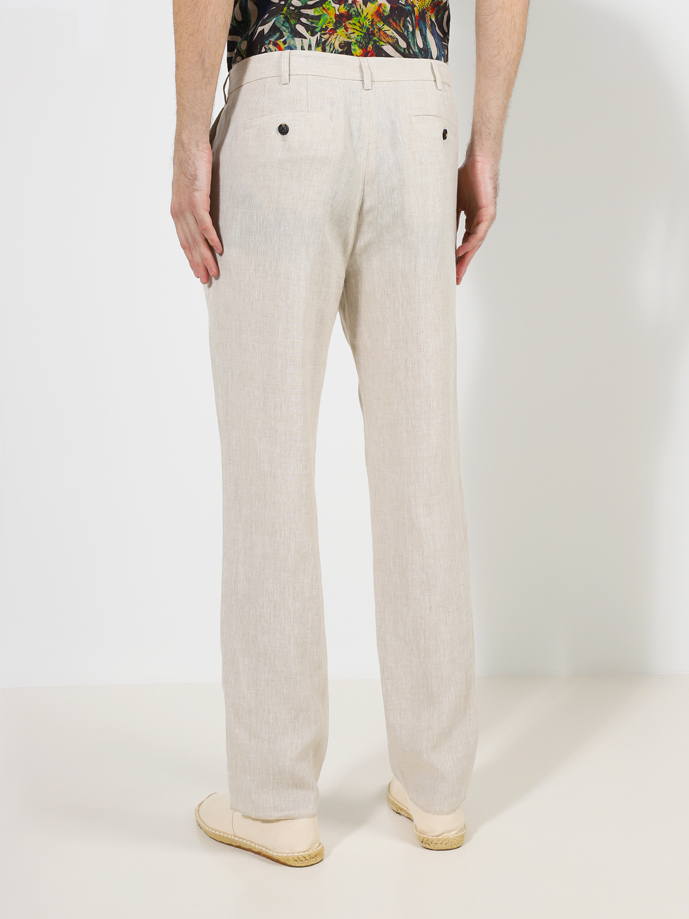 Alessandro Manzoni Jeans Льняные прямые брюки 355843-024 Фото 2
