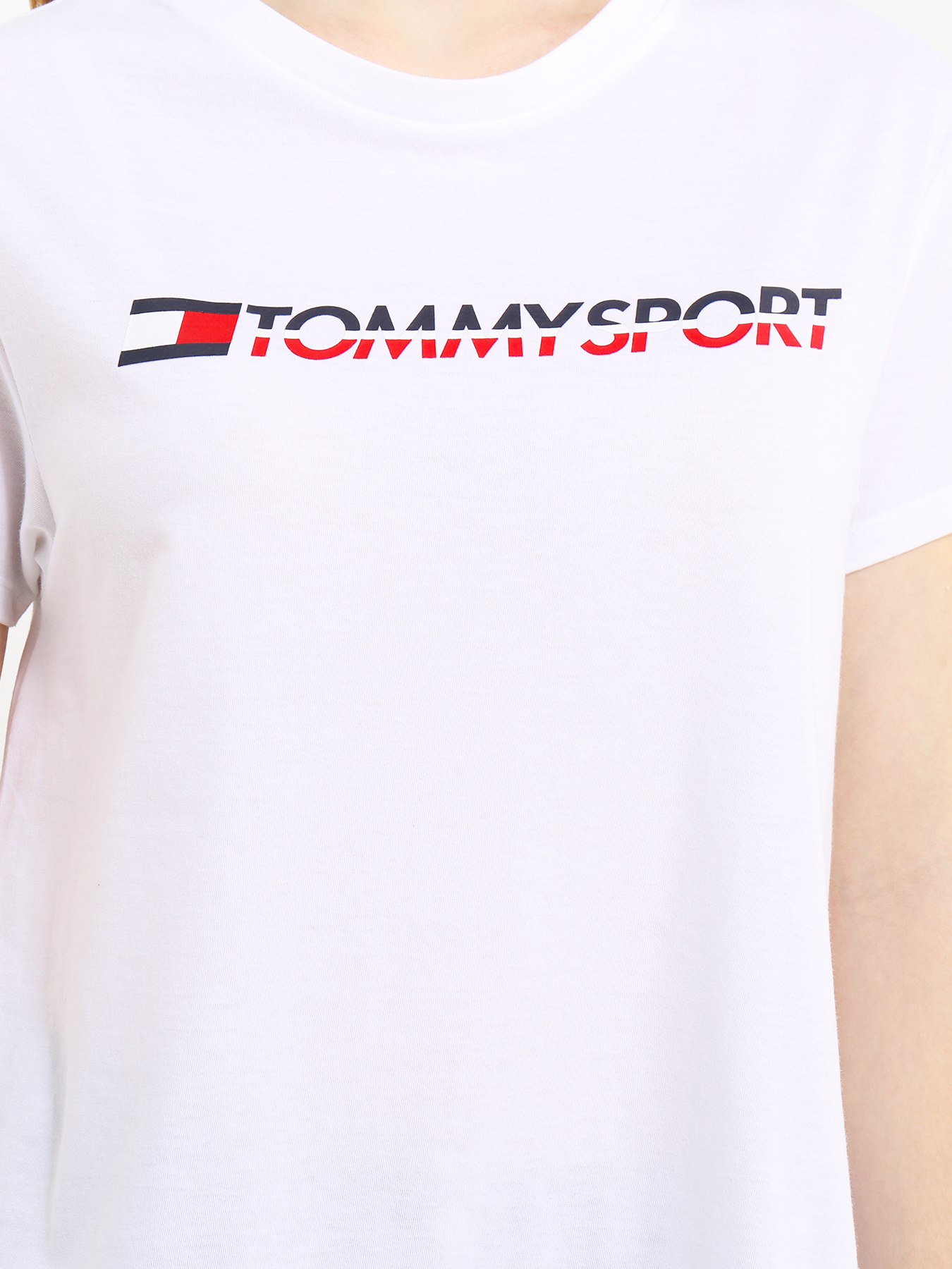 

Tommy Sport Футболка с лого, Belyy, Футболка с лого