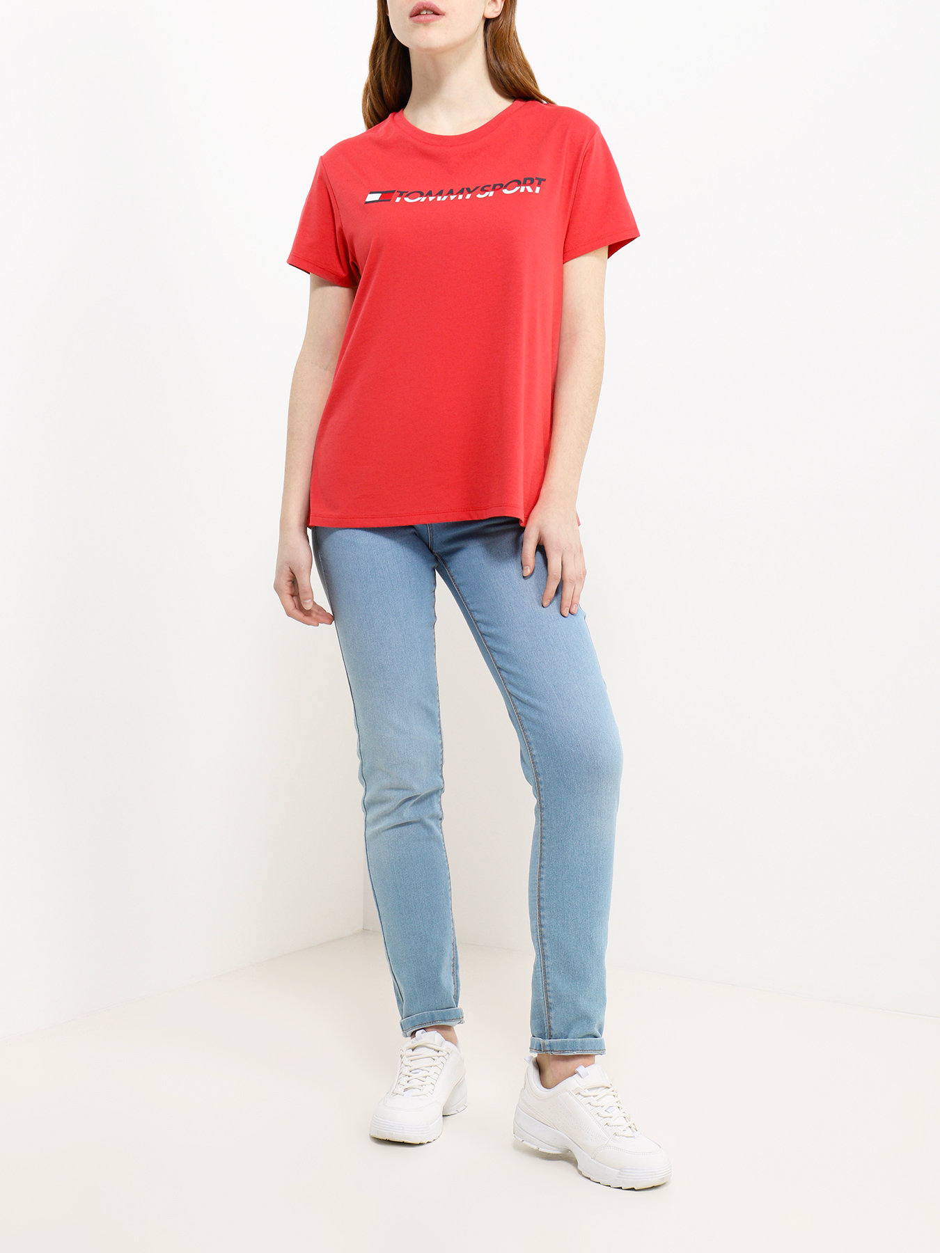 

Tommy Sport Футболка с лого, Krasnyy, Футболка с лого