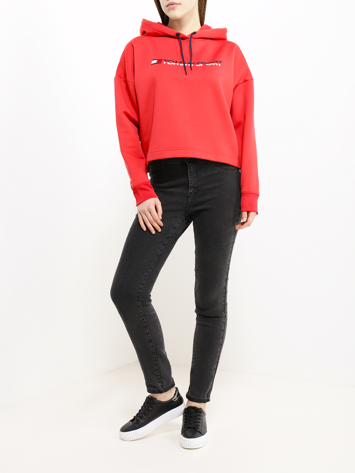 

Tommy Sport Толстовка с лого, Krasnyy, Толстовка с лого