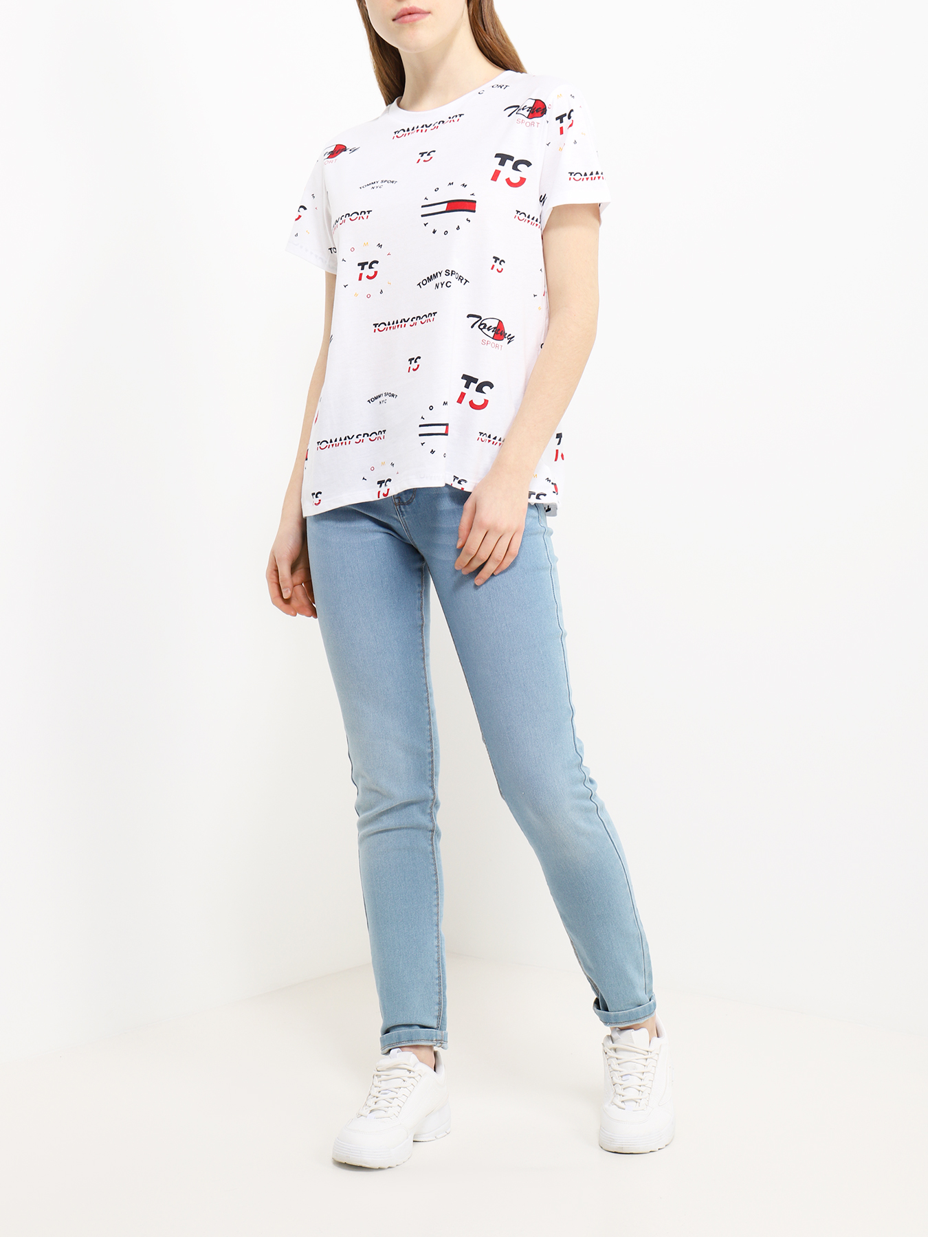 

Tommy Sport Футболка с надписями, Belyy, Футболка с надписями