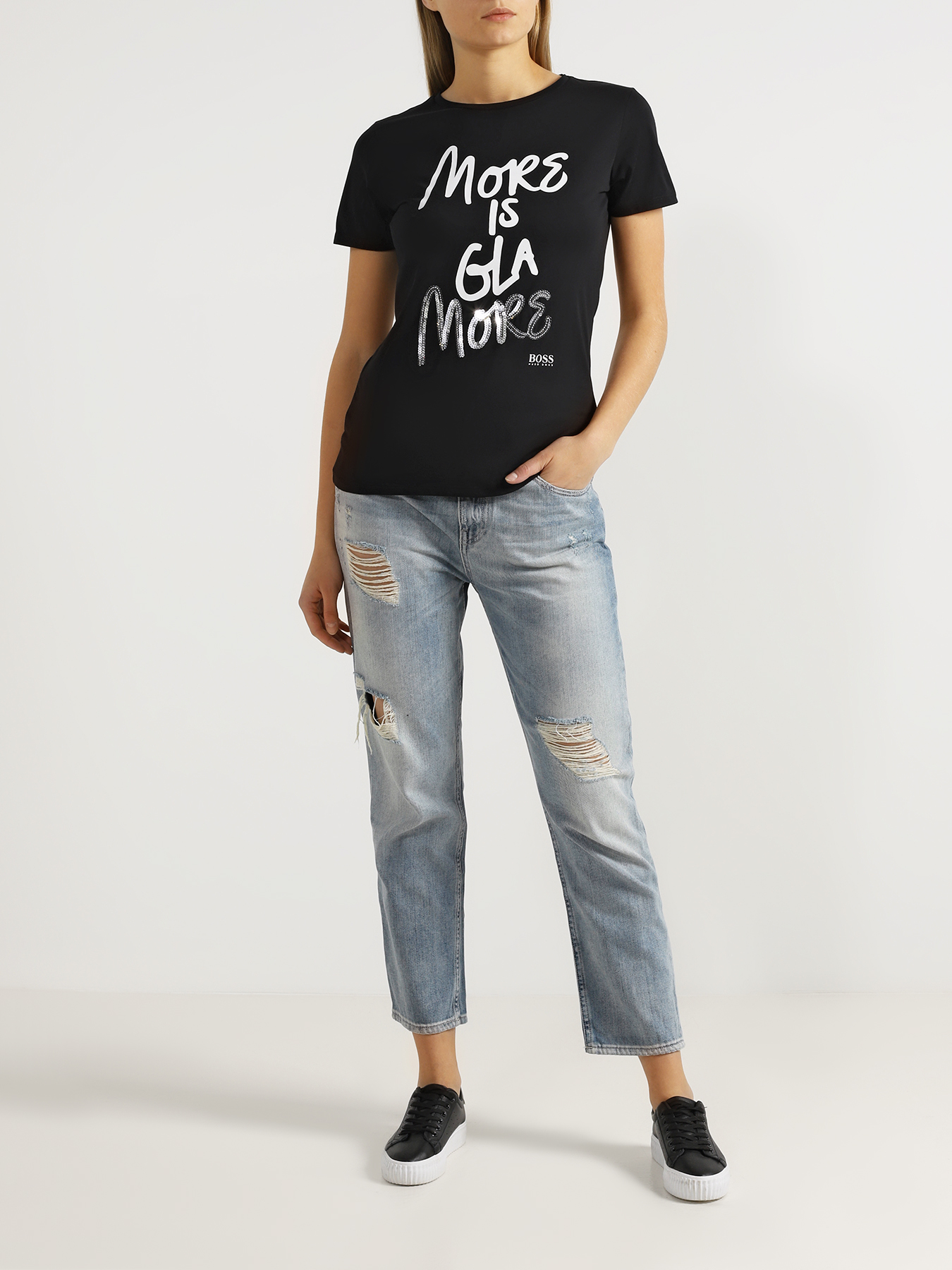 

BOSS Футболка Tefun, Chernyy, Футболка Tefun