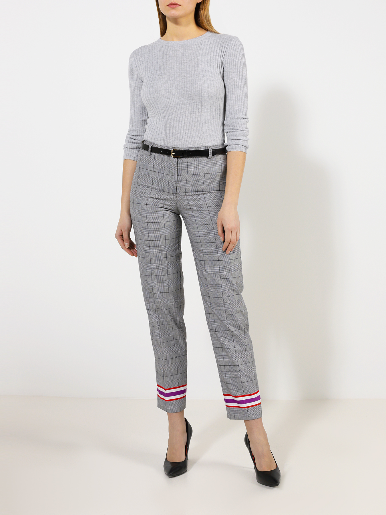 

Emporio Armani Брюки в клетку, Seryy, Брюки в клетку