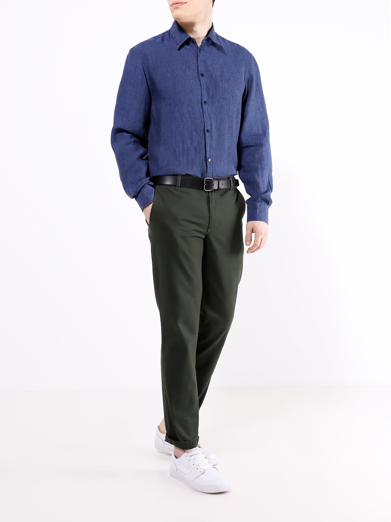 

Trussardi Jeans Мужская рубашка, Siniy, Мужская рубашка