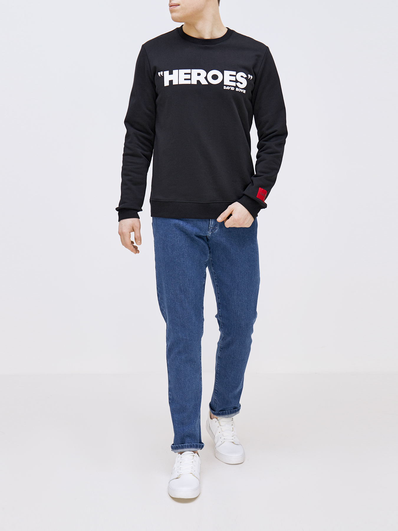 

HUGO Джемпер Deroes, Chernyy, Джемпер Deroes