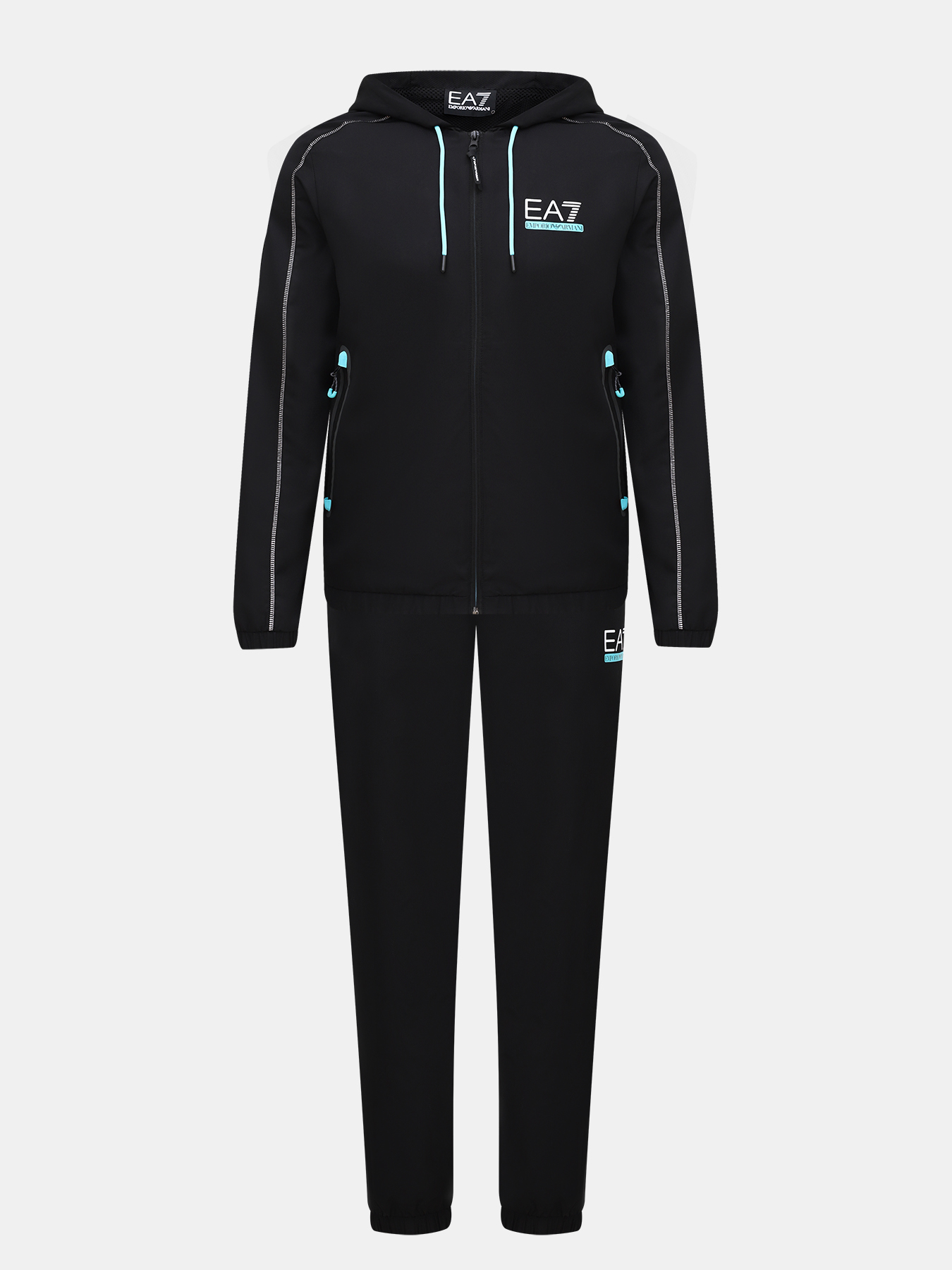 Спортивный костюм EA7 Emporio Armani. Цвет черный