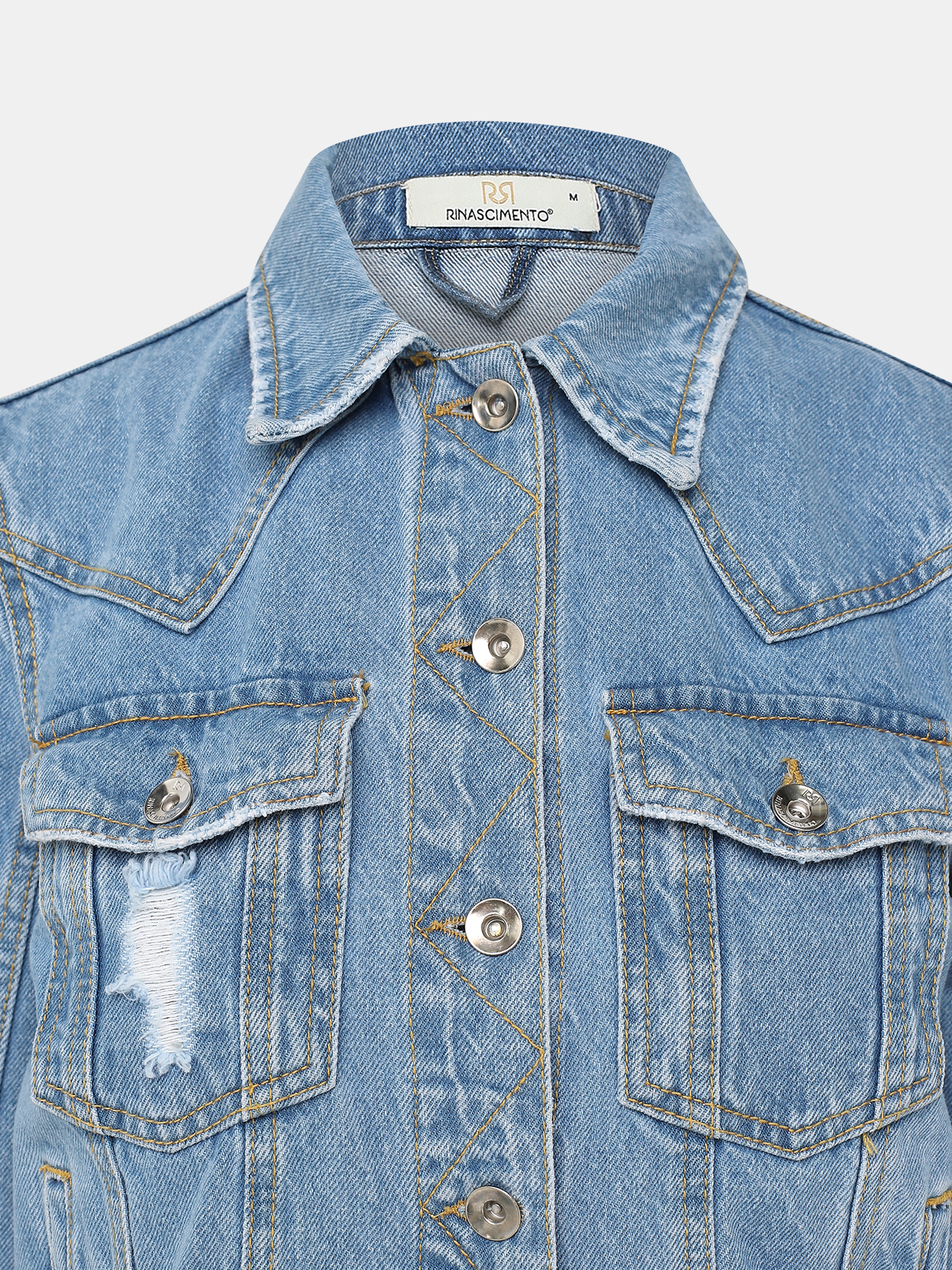 Джинсовая куртка Rinascimento 385572-041, цвет синий, размер 40-42 - фото 3