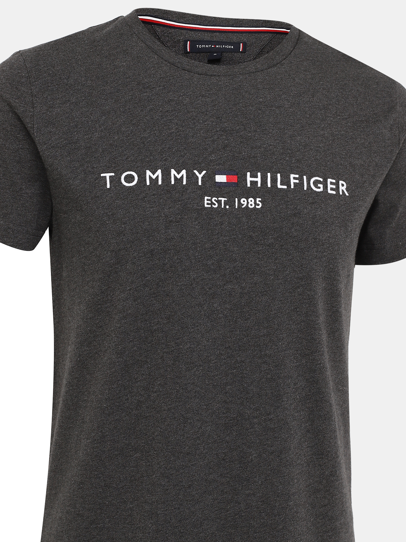 Футболка Tommy Hilfiger, цвет темно-серый, 388535 - купить за 4490 ₽ в