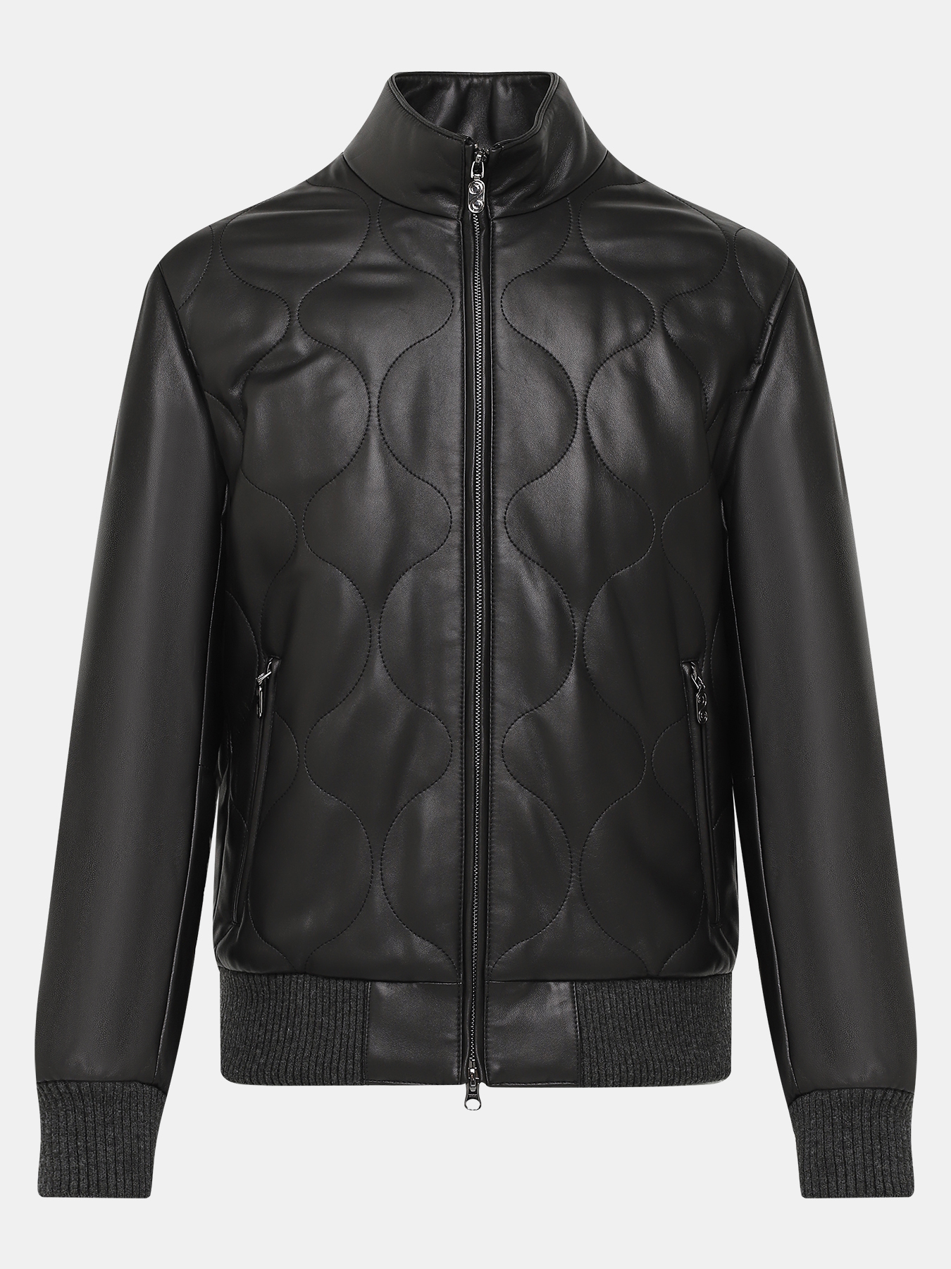 Кожаная куртка Alessandro Manzoni 390968-030, цвет черный, размер 58 - фото 1