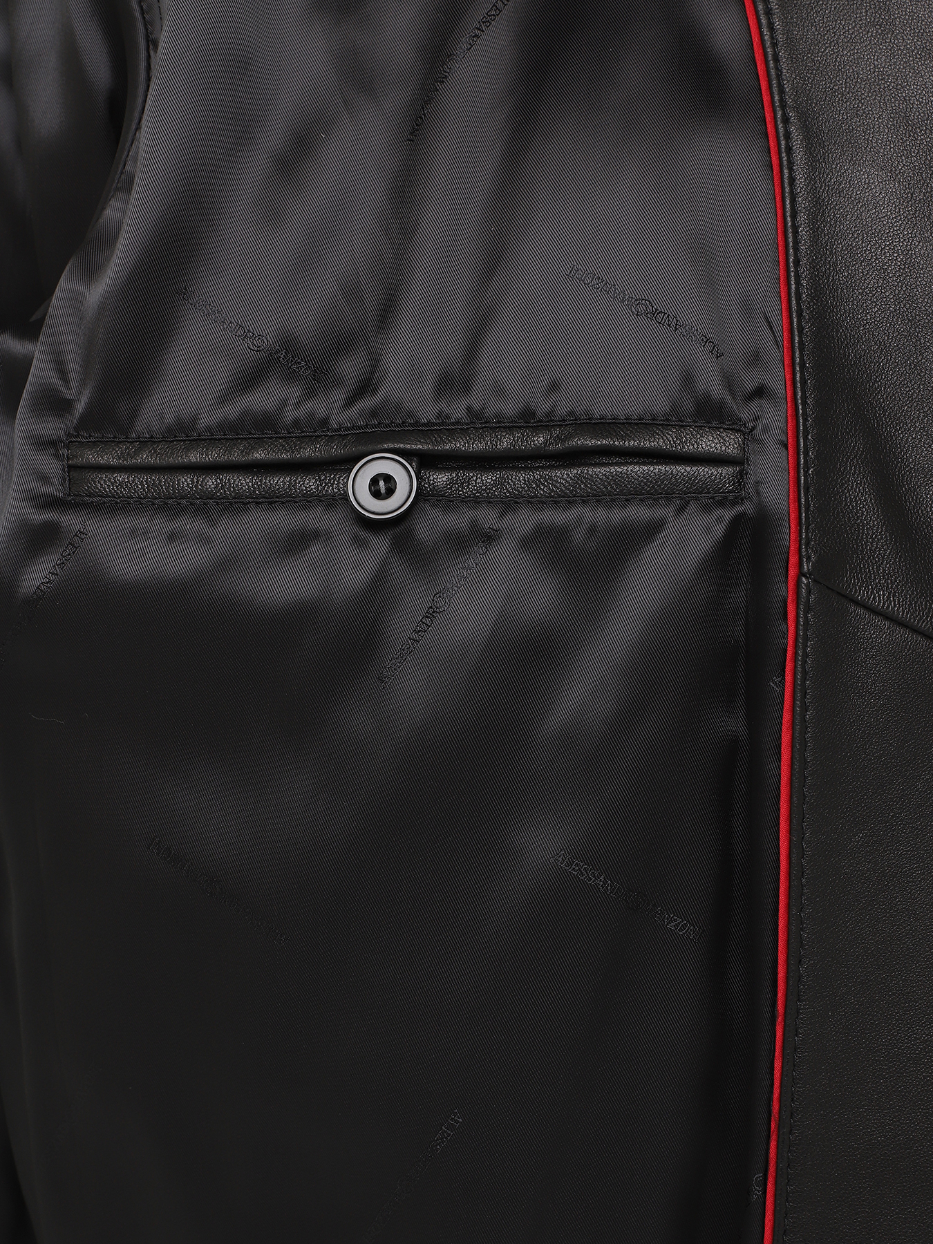 Кожаная куртка Alessandro Manzoni 390968-030, цвет черный, размер 58 - фото 5