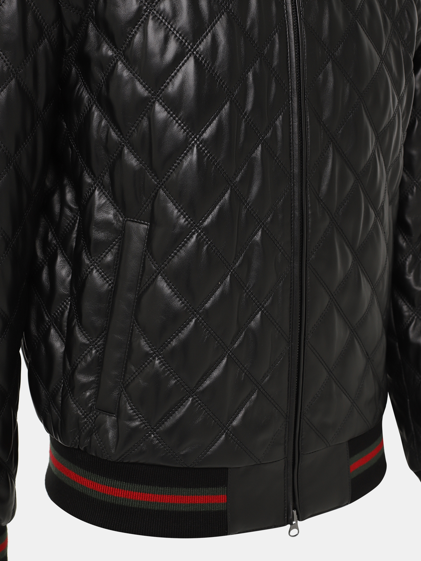 Кожаная куртка Alessandro Manzoni 390971-030, цвет черный, размер 58 - фото 3