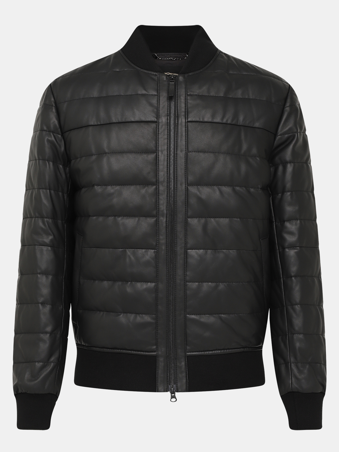 Кожаная куртка Alessandro Manzoni 390982-026, цвет черный, размер 50 - фото 1