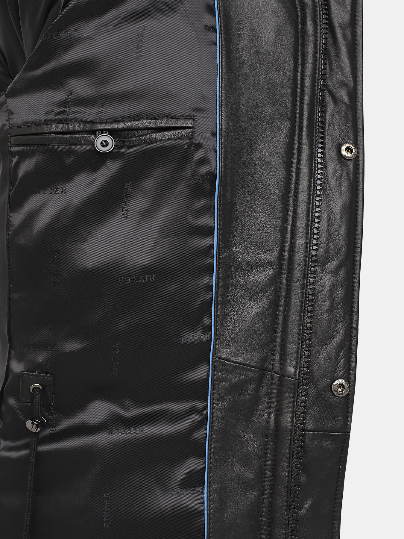 Кожаная куртка Ritter 390990-031, цвет черный, размер 60 - фото 3