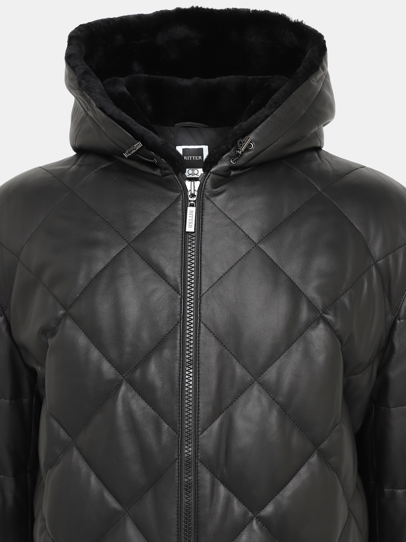 Кожаная куртка Ritter 390993-032, цвет черный, размер 62 - фото 4